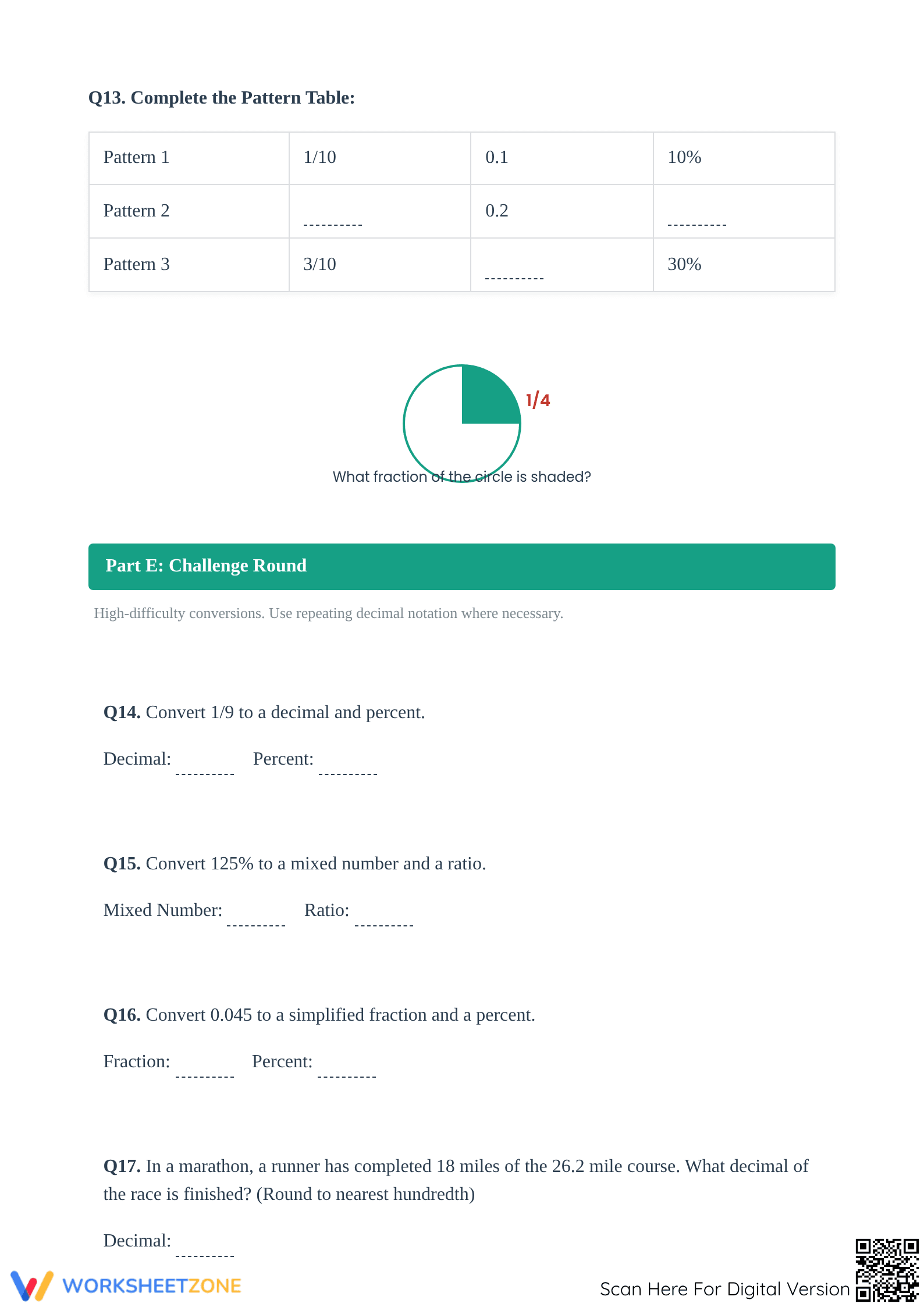 Mastering FDP Conversions: A Grade 7 Aligned Worksheet - Page 3