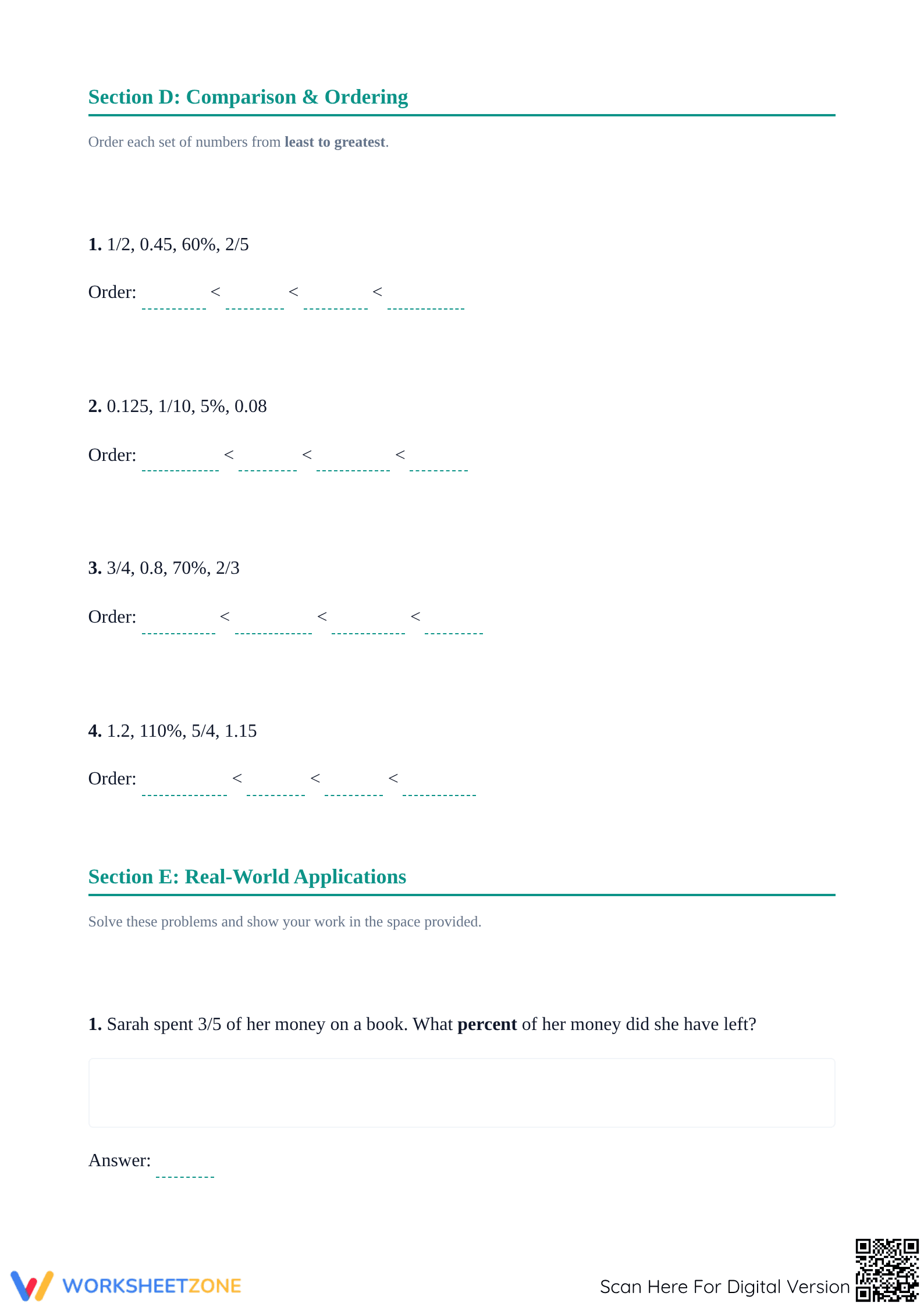 Essential Number Conversion Worksheet | Grade 6 Math - Page 3