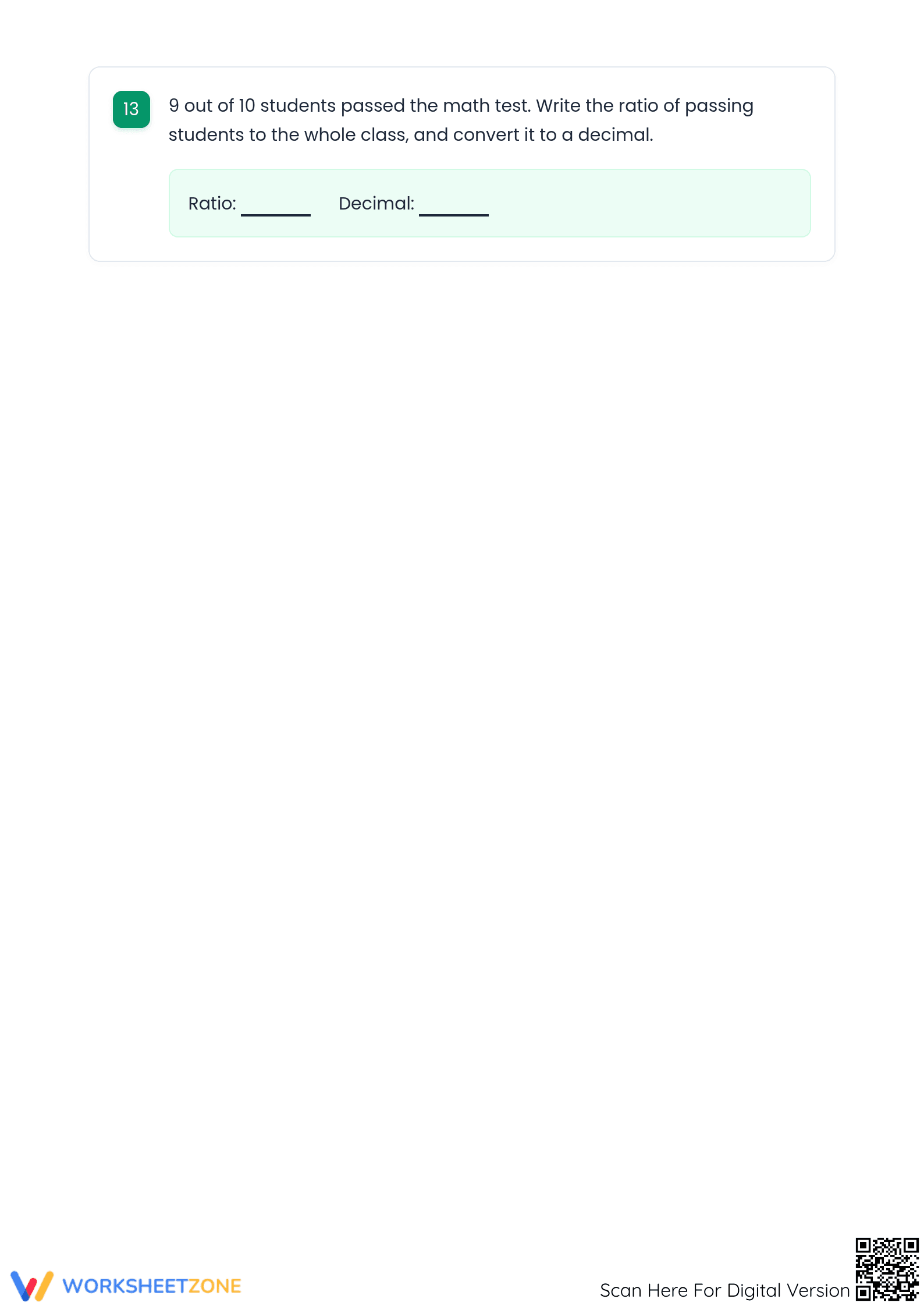 Essential Ratio to Percent Conversion Worksheet | Grade 6 - Page 5