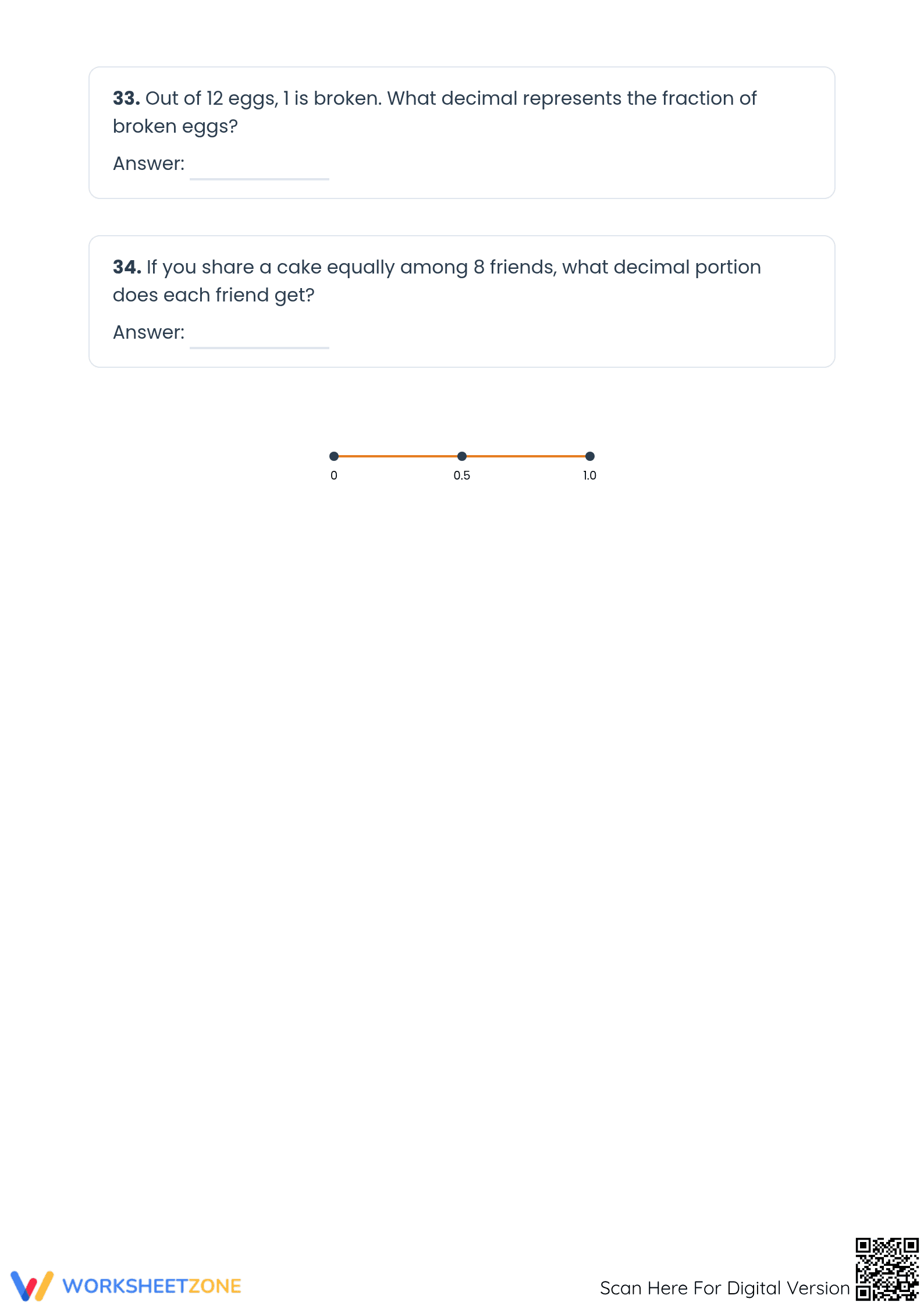 Essential Fraction and Decimal Worksheet | Grade 6 Math - Page 5