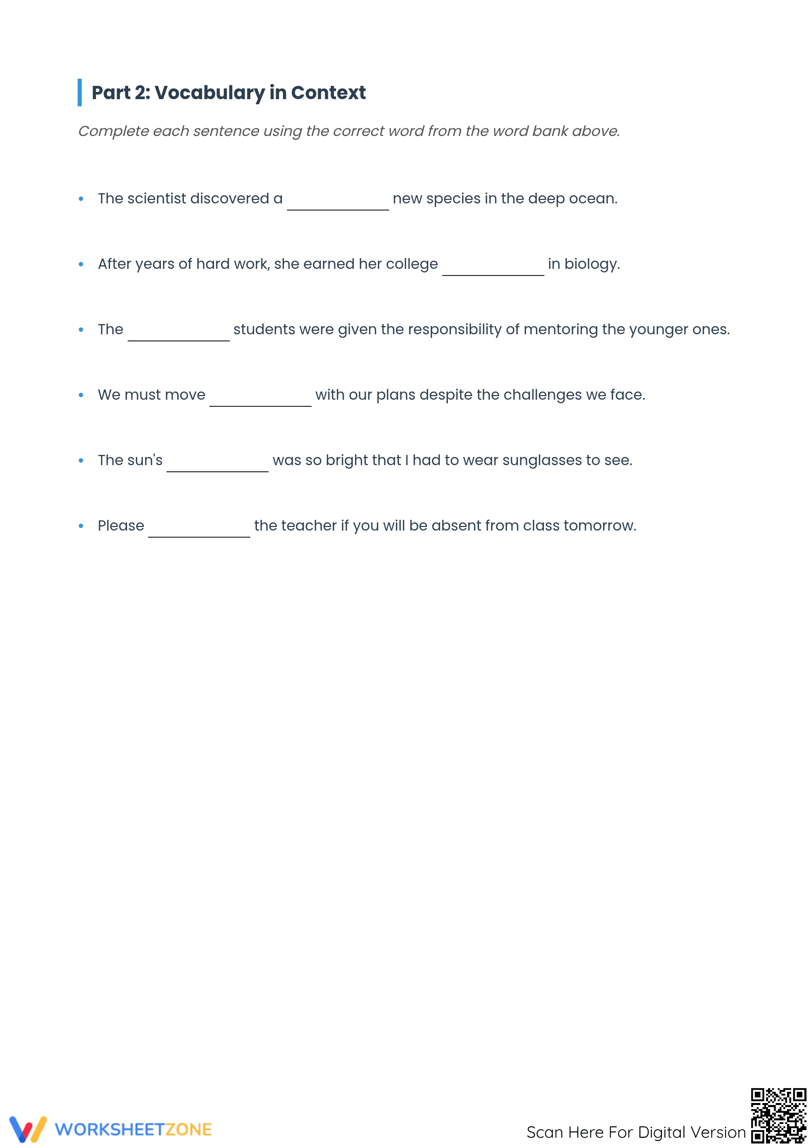 Grade 5 Synonyms — Printable No-Prep Worksheet - Page 2