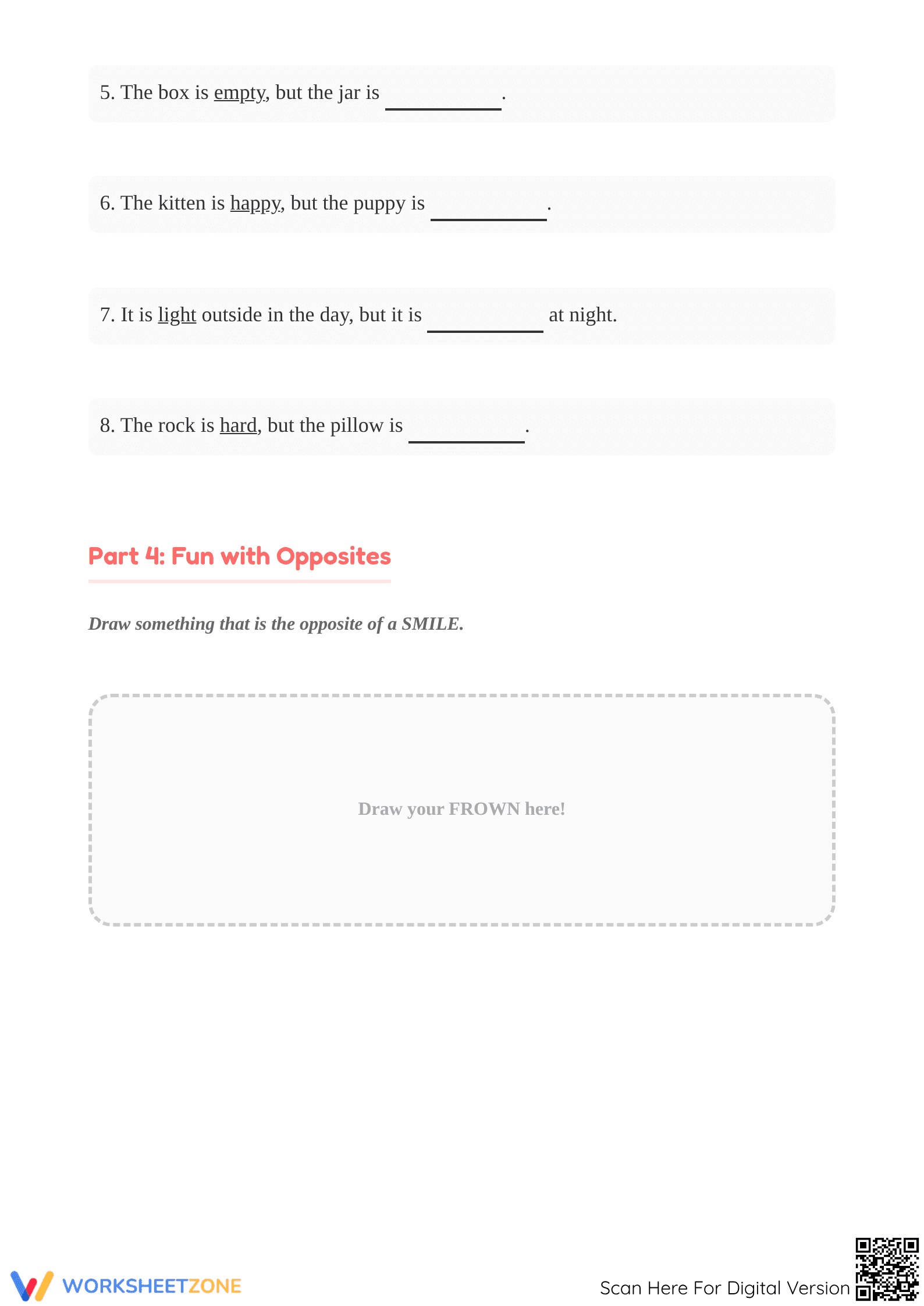 Grade 1 Antonyms — Printable No-Prep Worksheet - Page 4