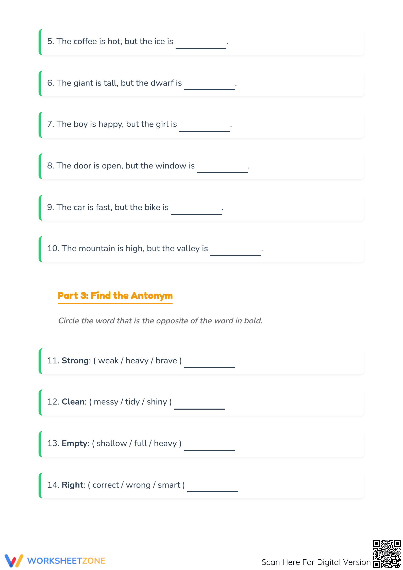Essential Antonyms Worksheet | Grade 1 Printable ELA - Page 3