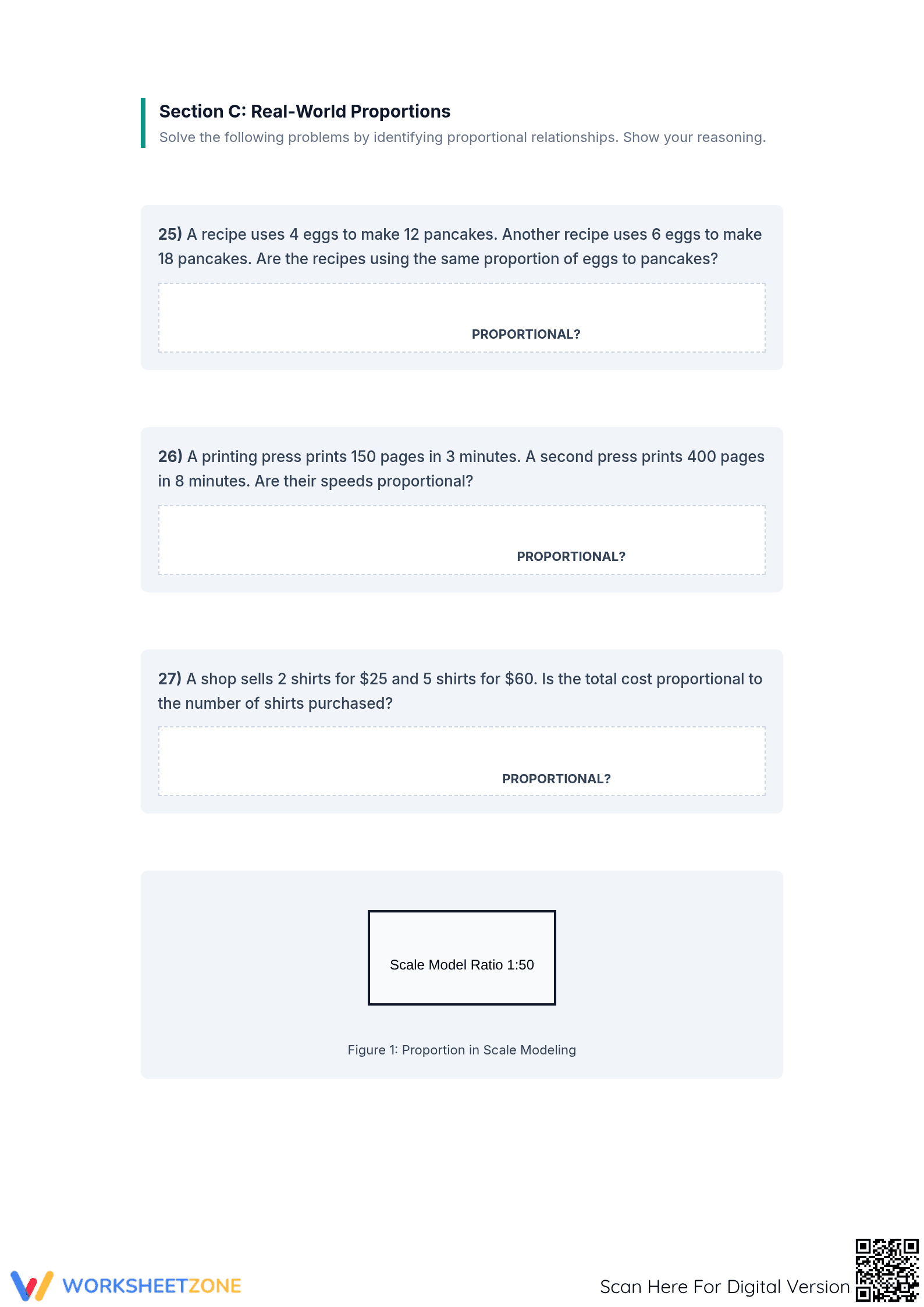 Essential Grade 7 Math: Proportional Relationships Worksheet - Page 3