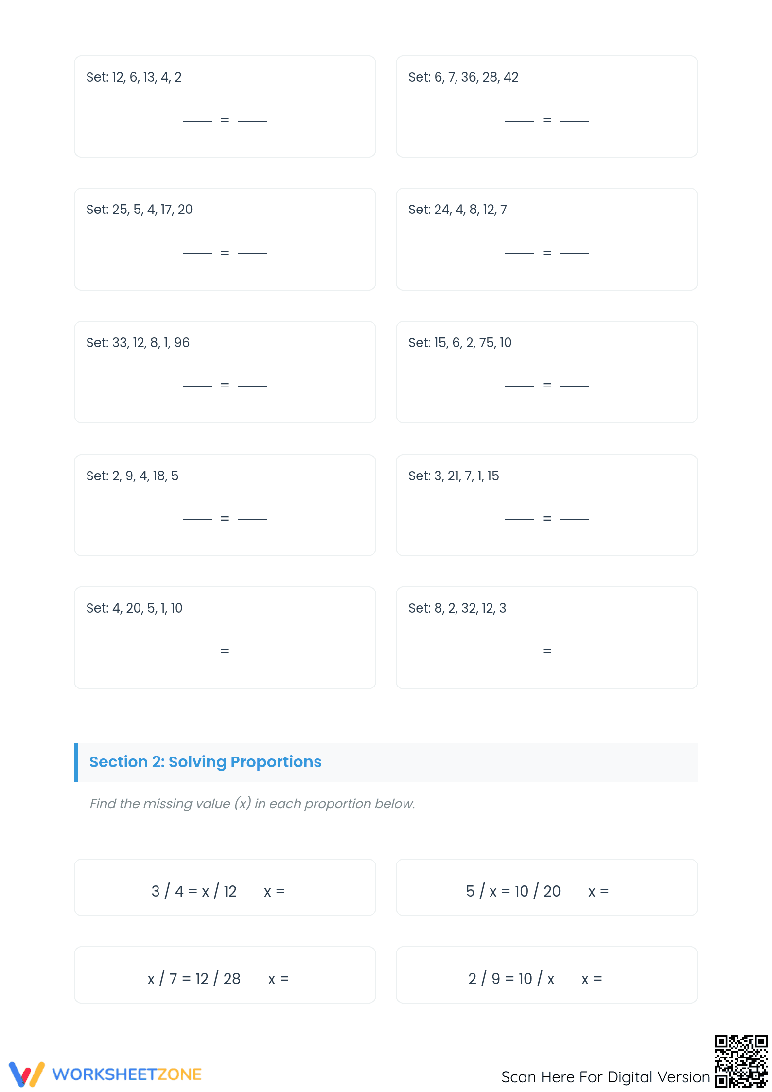 Essential Create Proportions Worksheet | Grade 6-8 Math - Page 2