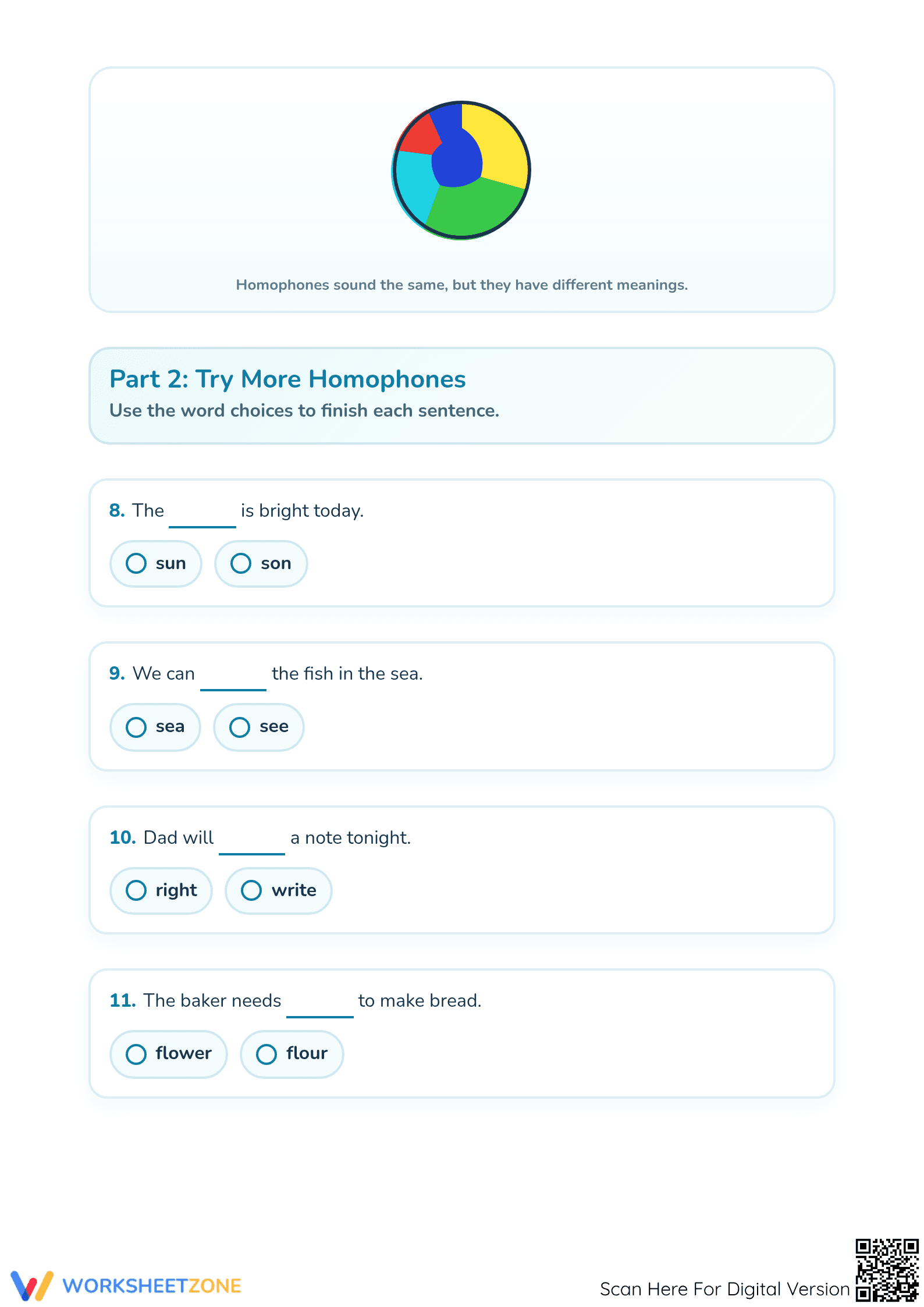Printable Homophones Worksheet | Grade 1 ELA Aligned - Page 3
