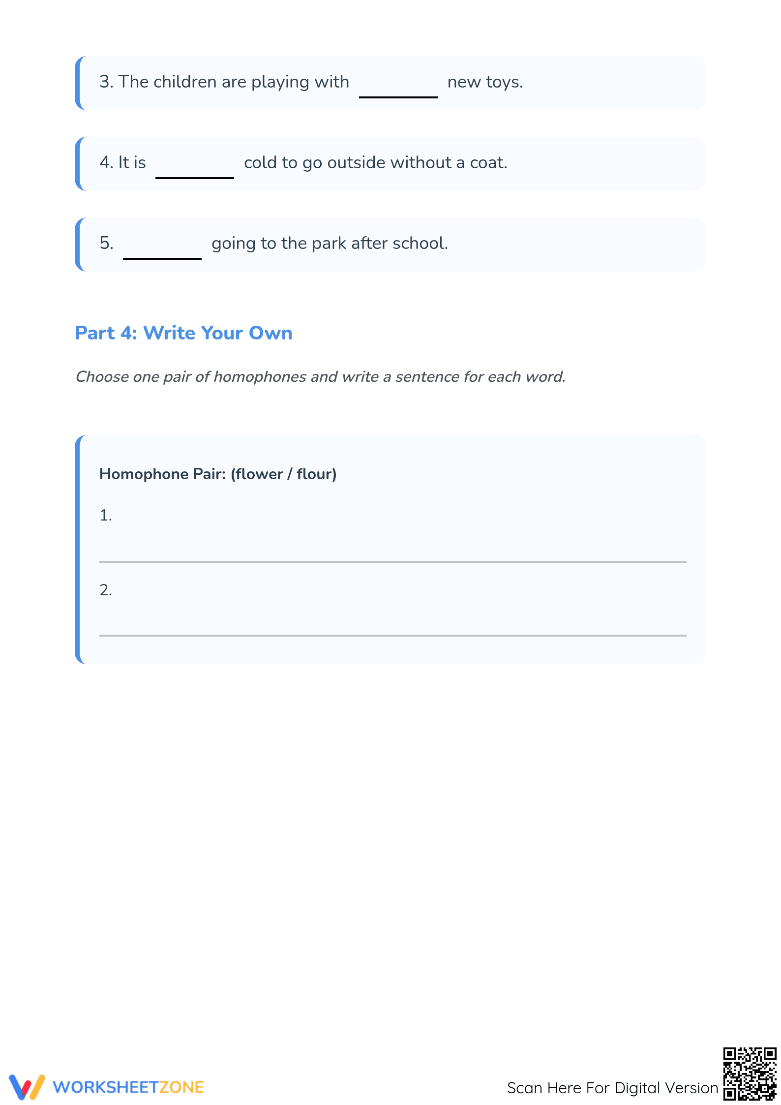 Homophones Worksheet | Grade 1 Essential Vocabulary - Page 3