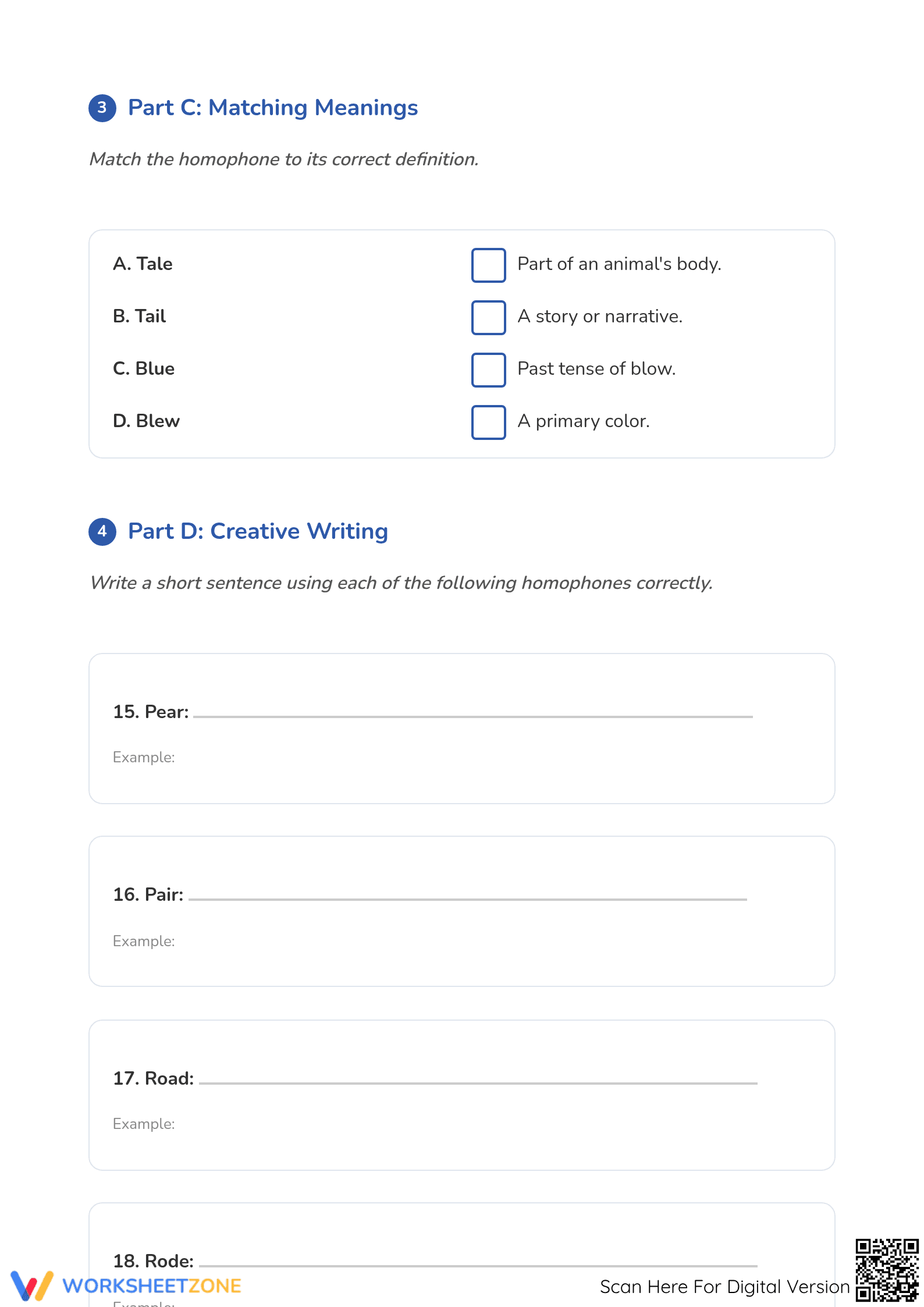 Essential Homophones Worksheet | Grade 1 ELA - Page 3