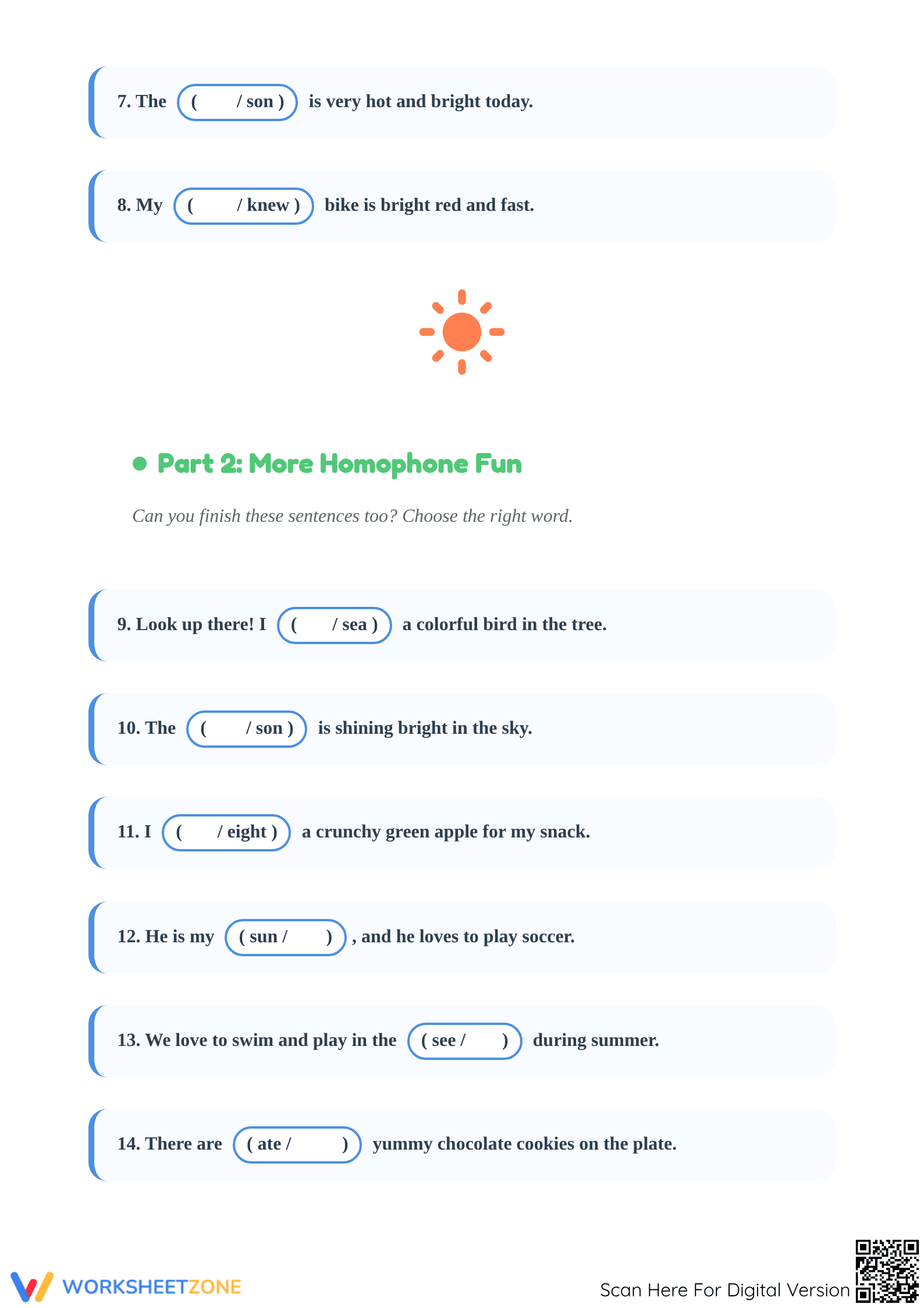 Printable Homophones Worksheet | Grade 1 ELA Essential - Page 2