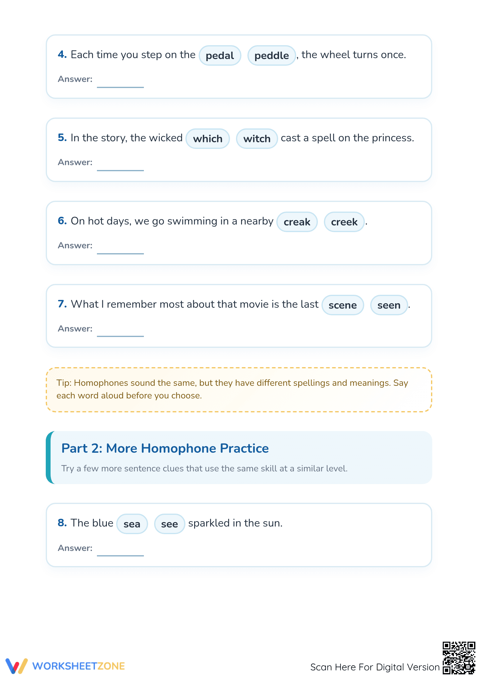 Homophones Worksheet: Essential Grade 1 ELA Practice - Page 2