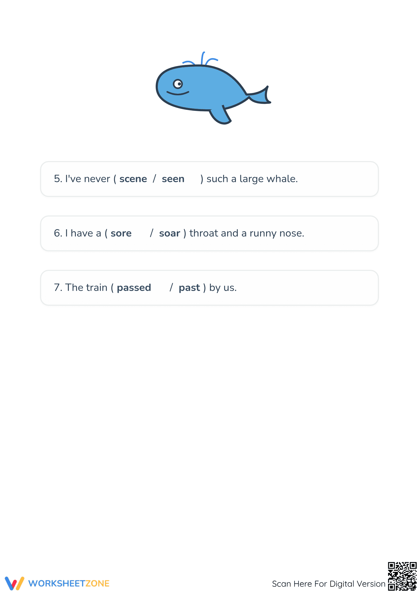 Grade 1 Homophones — Printable No-Prep Worksheet - Page 2