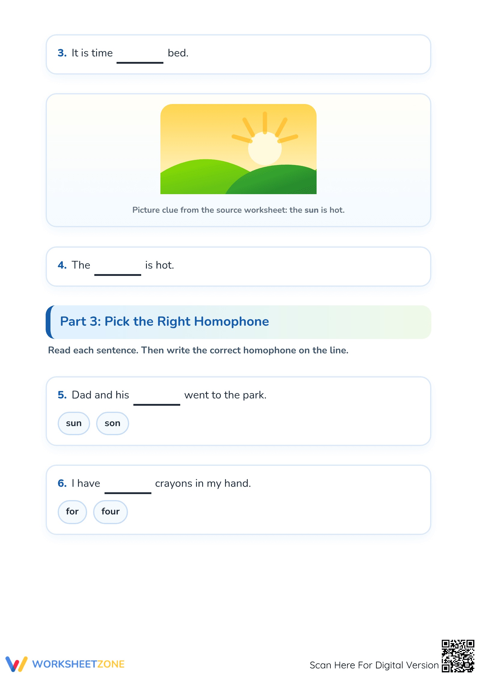 Printable Homophones Worksheet | Grade 1 ELA Essential - Page 2