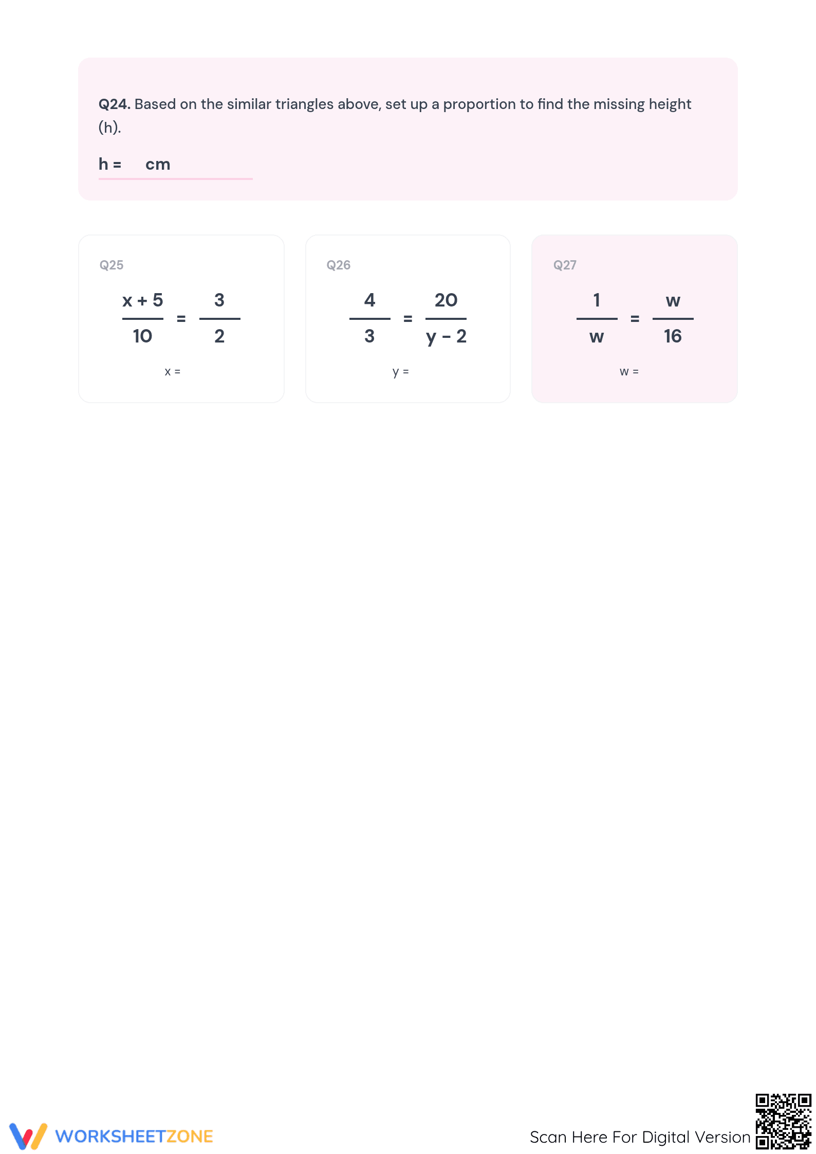 Essential Simple Proportions Worksheet | Grade 7-9 Math - Page 4