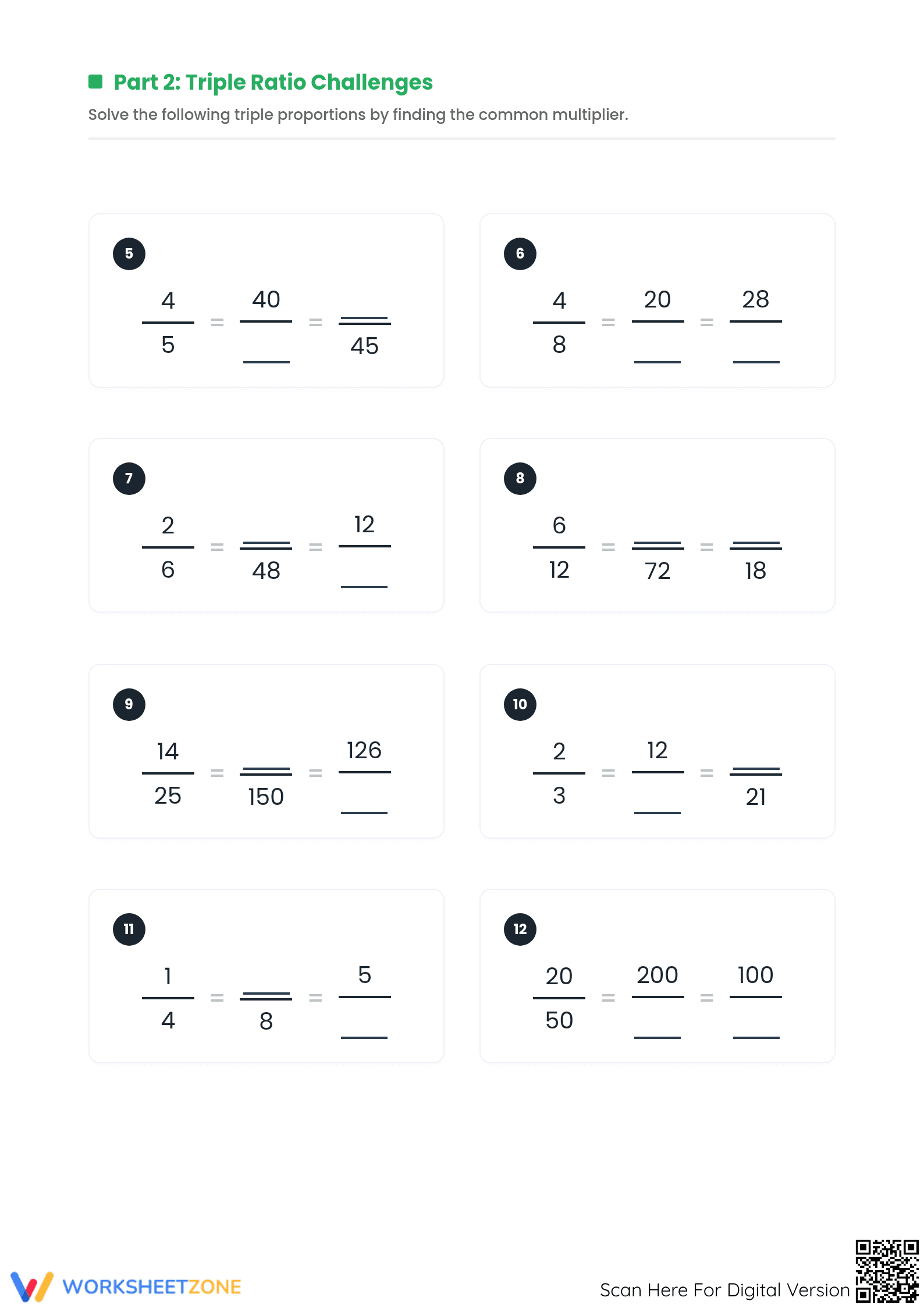 Essential Proportions Practice Worksheet | Grade 7-9 Math - Page 2