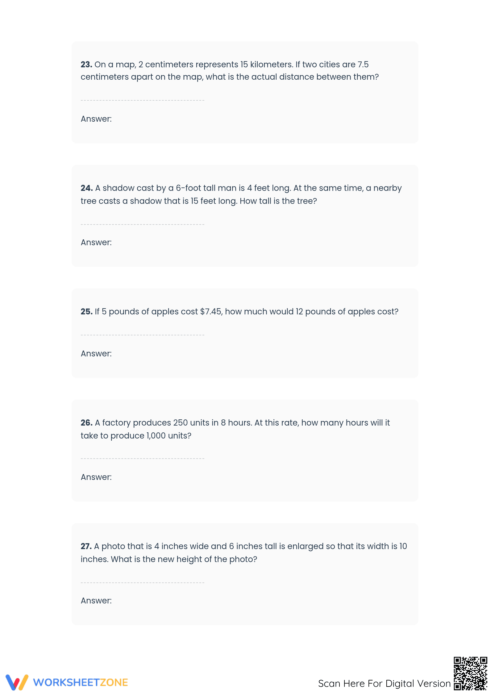 Essential Proportions Mastery: Grade 7 Math Printable - Page 5