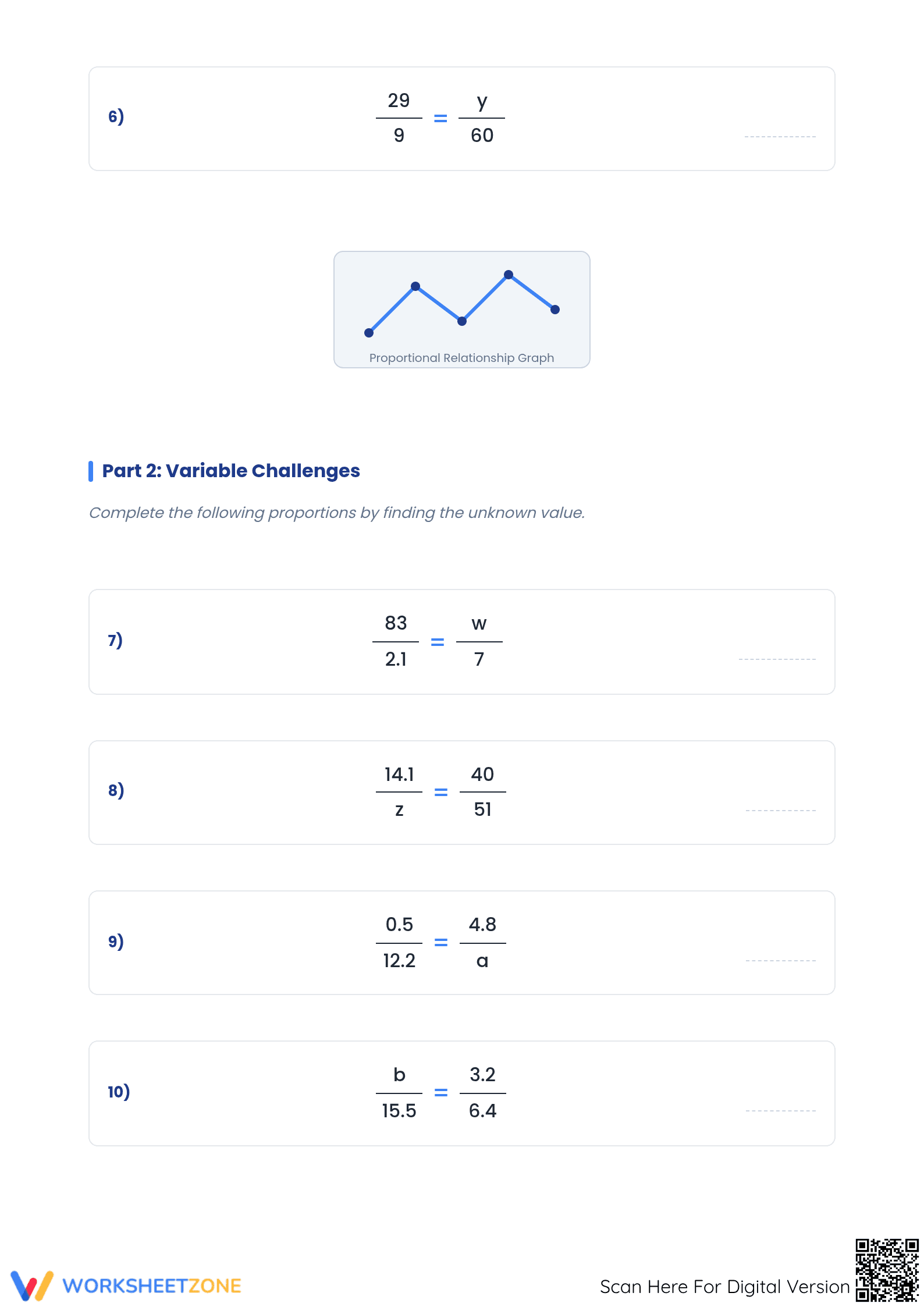 Printable Proportions with Decimals | Grades 7-9 Math - Page 2