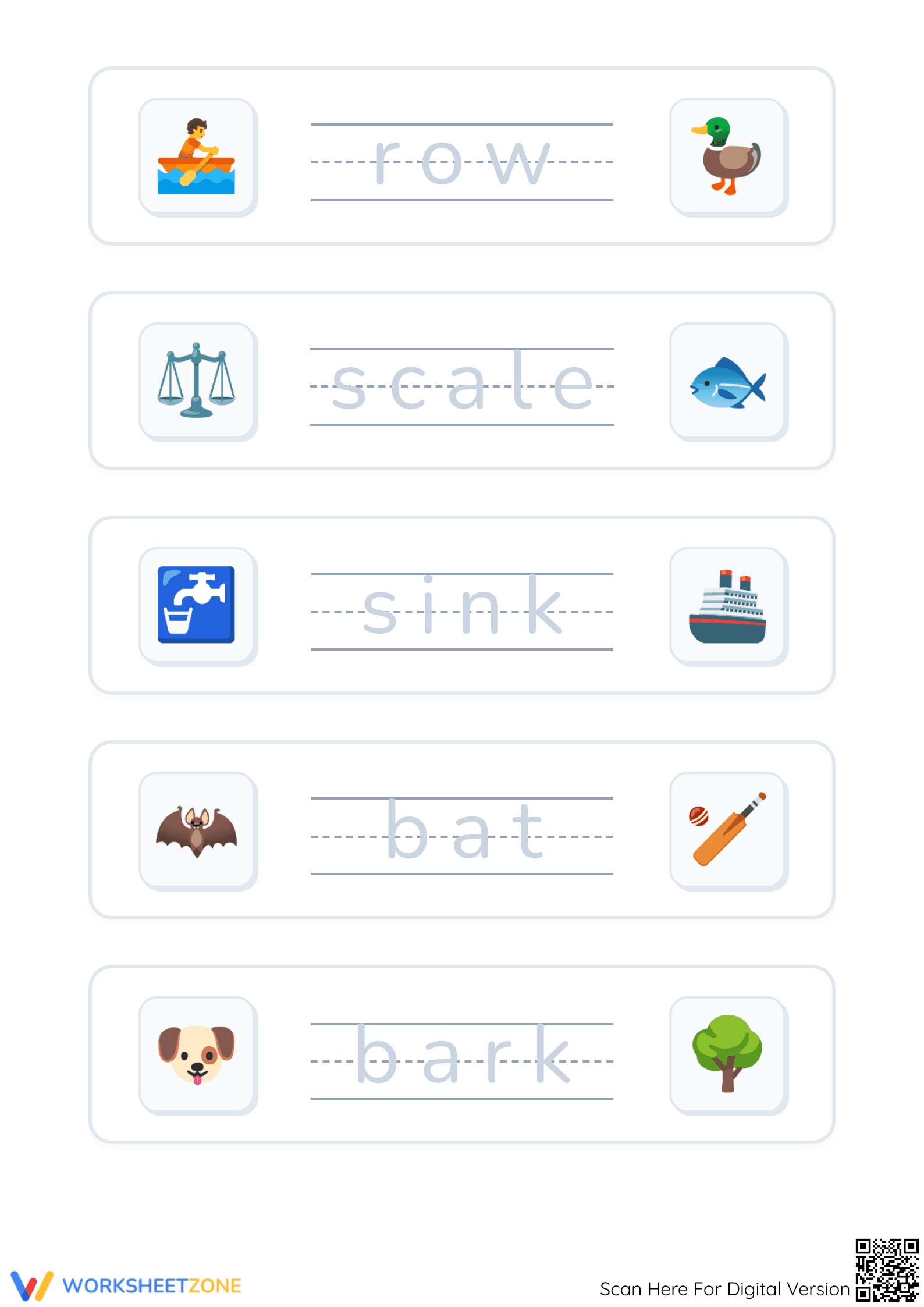 Printable Multiple Meaning Words Worksheet | Grade K ELA - Page 2