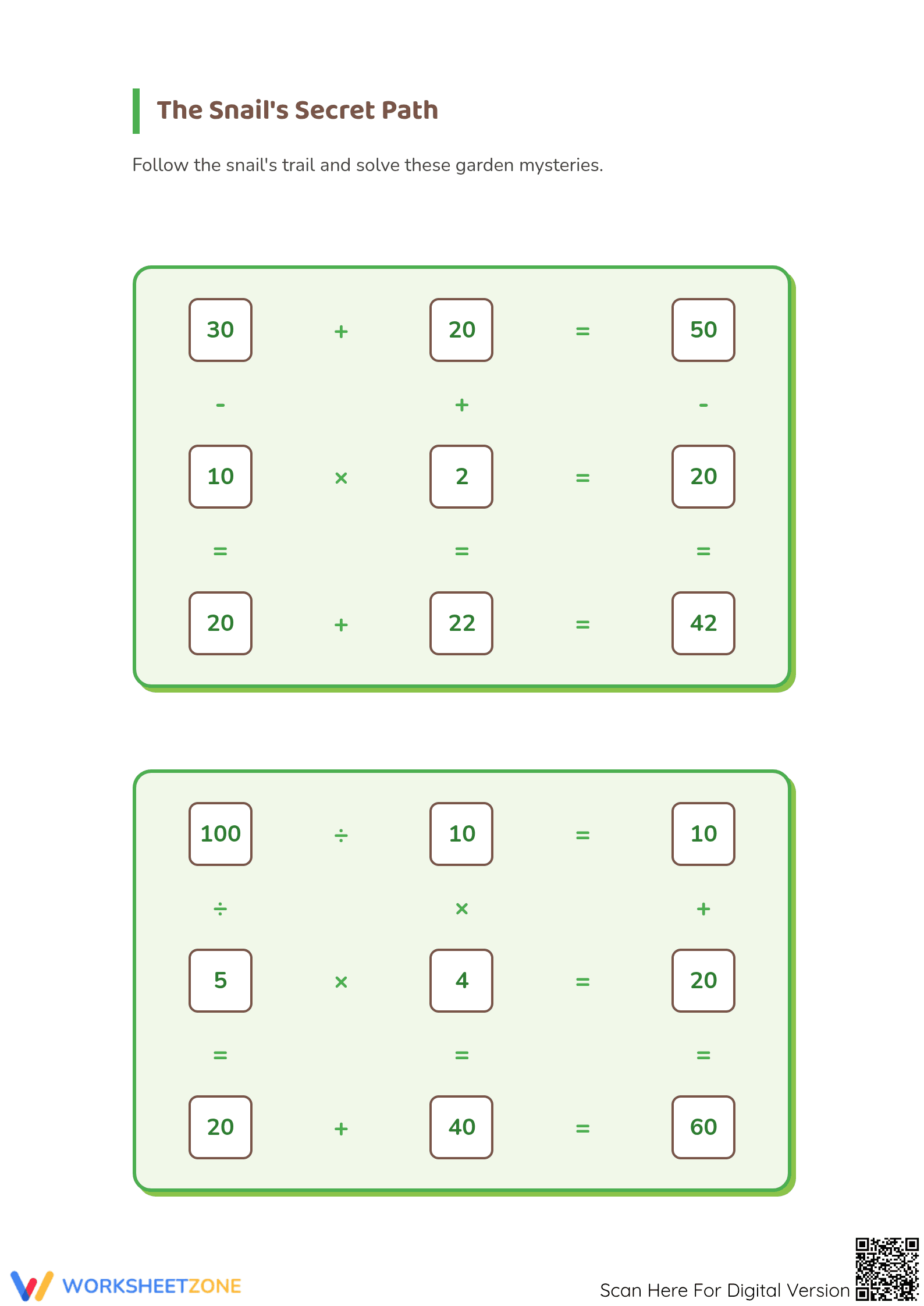 Printable Math Adventure: Multiplication & Division Grids - Page 4