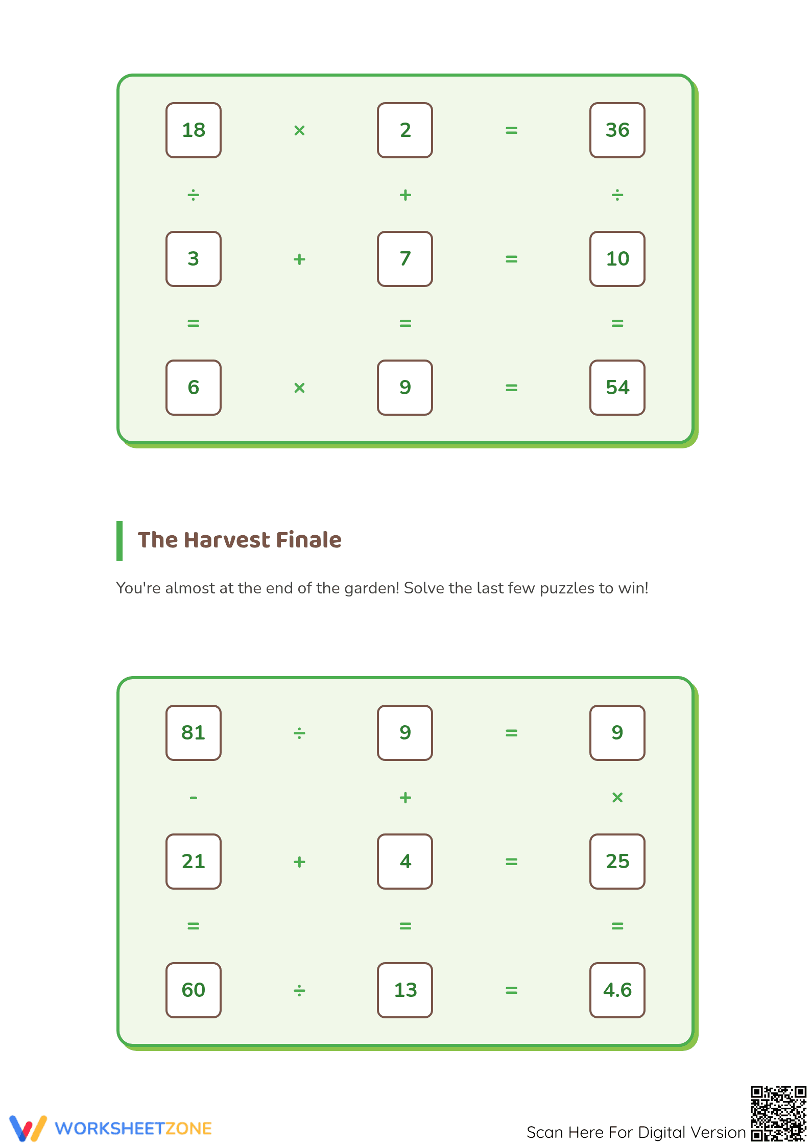 Printable Math Adventure: Multiplication & Division Grids - Page 5