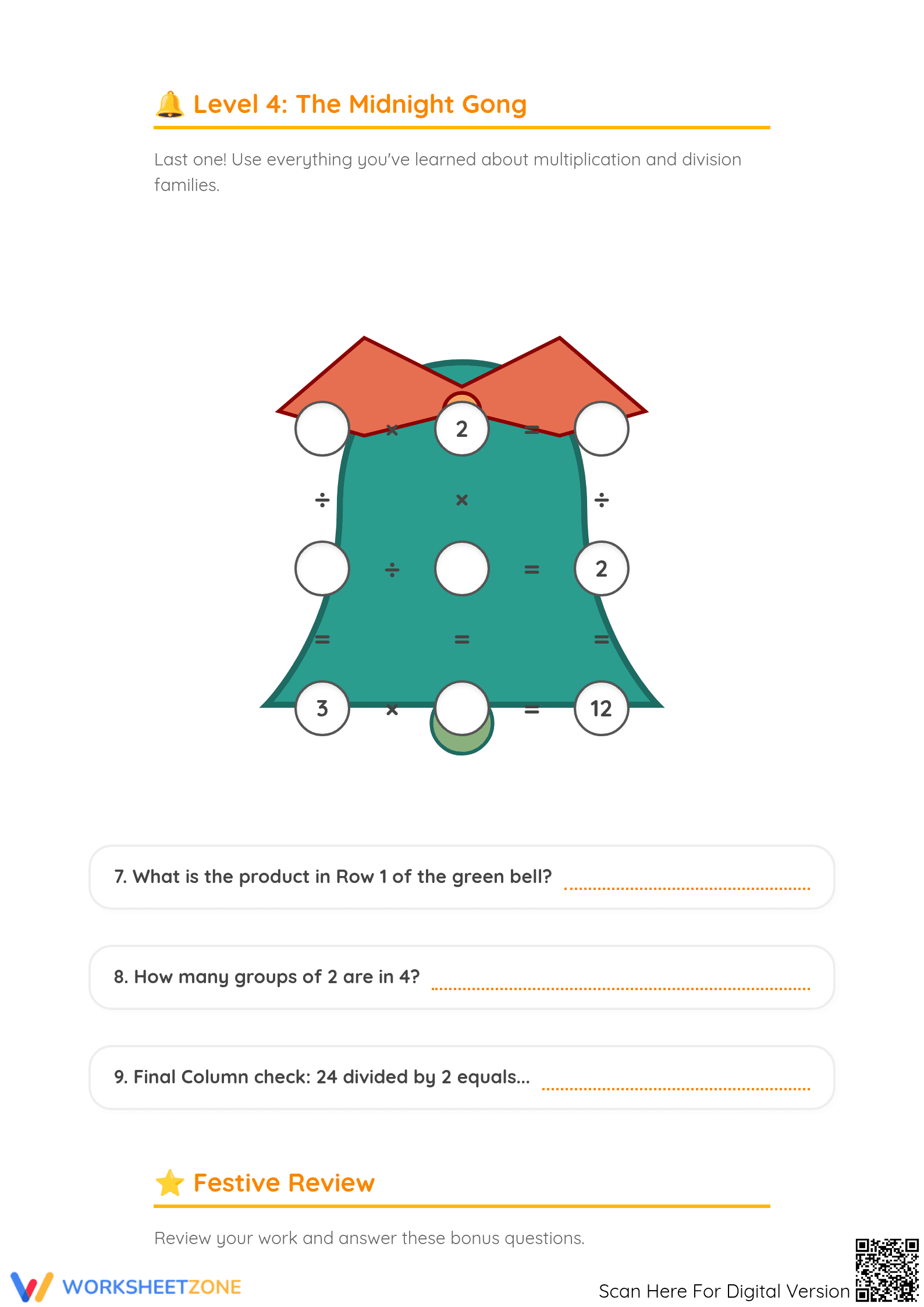 Printable Multiplication & Division Puzzles | Grade 3 - Page 4