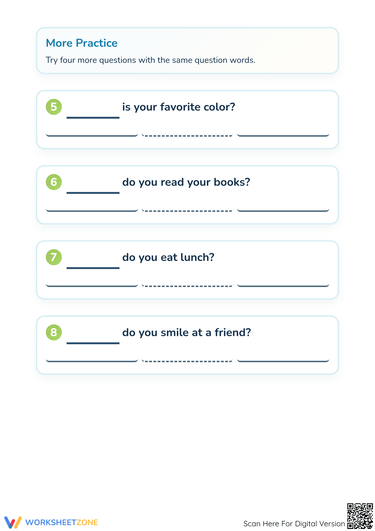 Essential Question Words Worksheet — Grade K ELA Aligned - Page 3