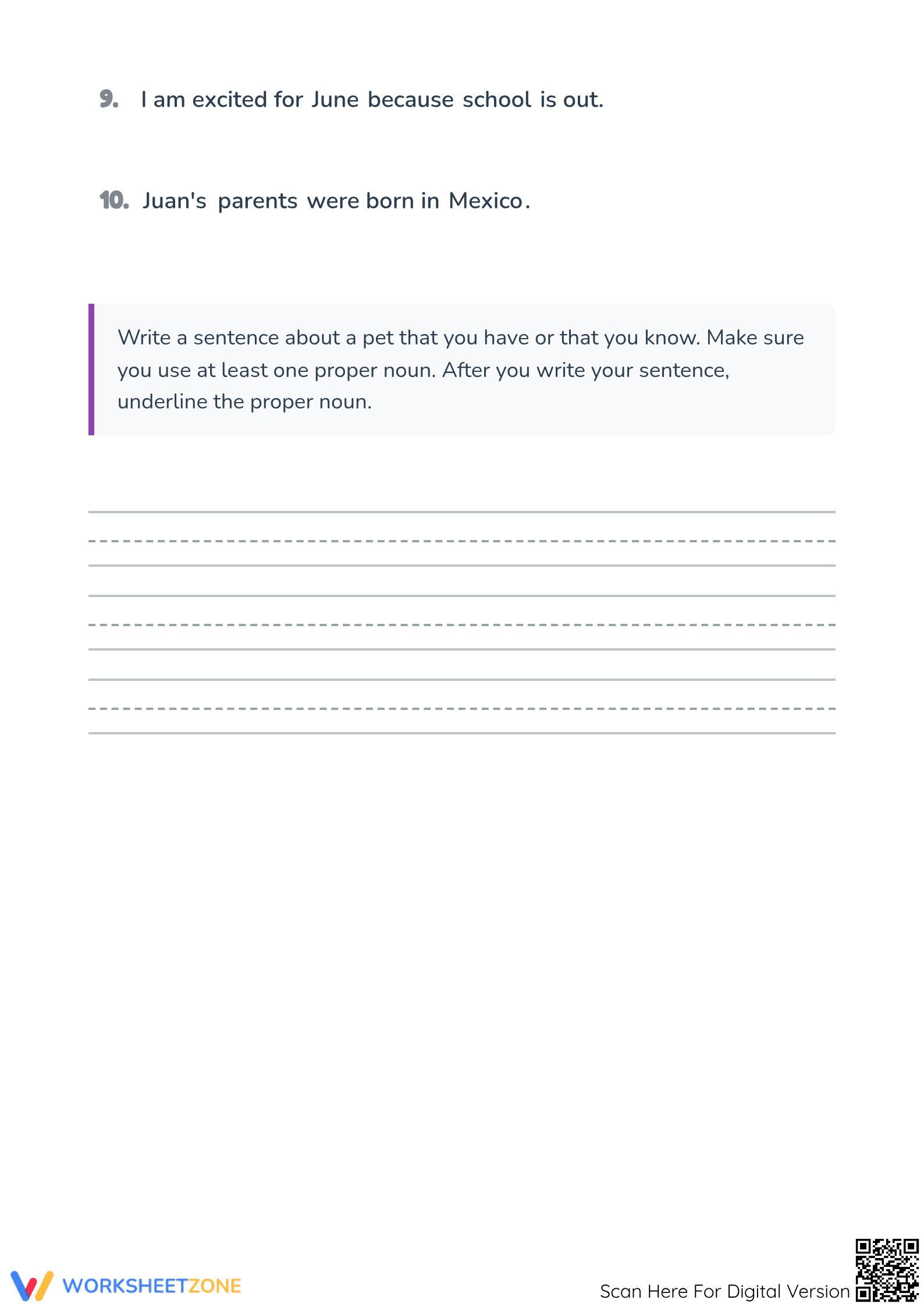Essential Proper Nouns Worksheet | Grade 2 ELA - Page 2