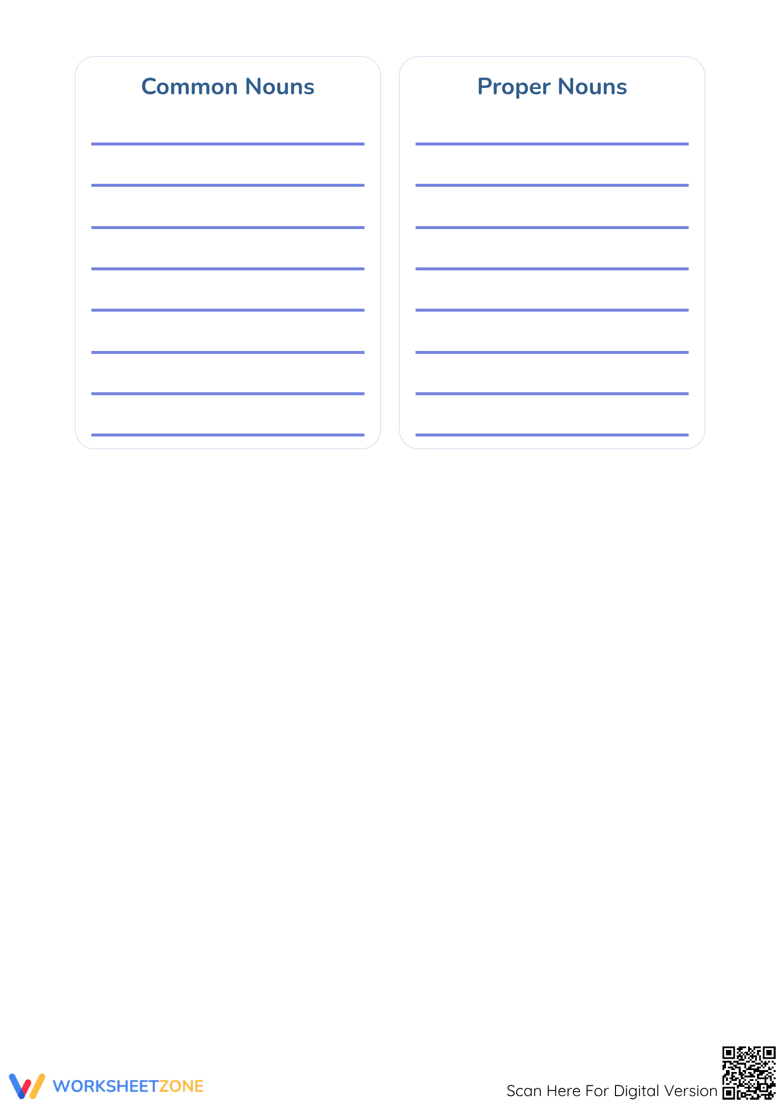 Proper Nouns Sorting Worksheet | Printable Grade 1 ELA - Page 2