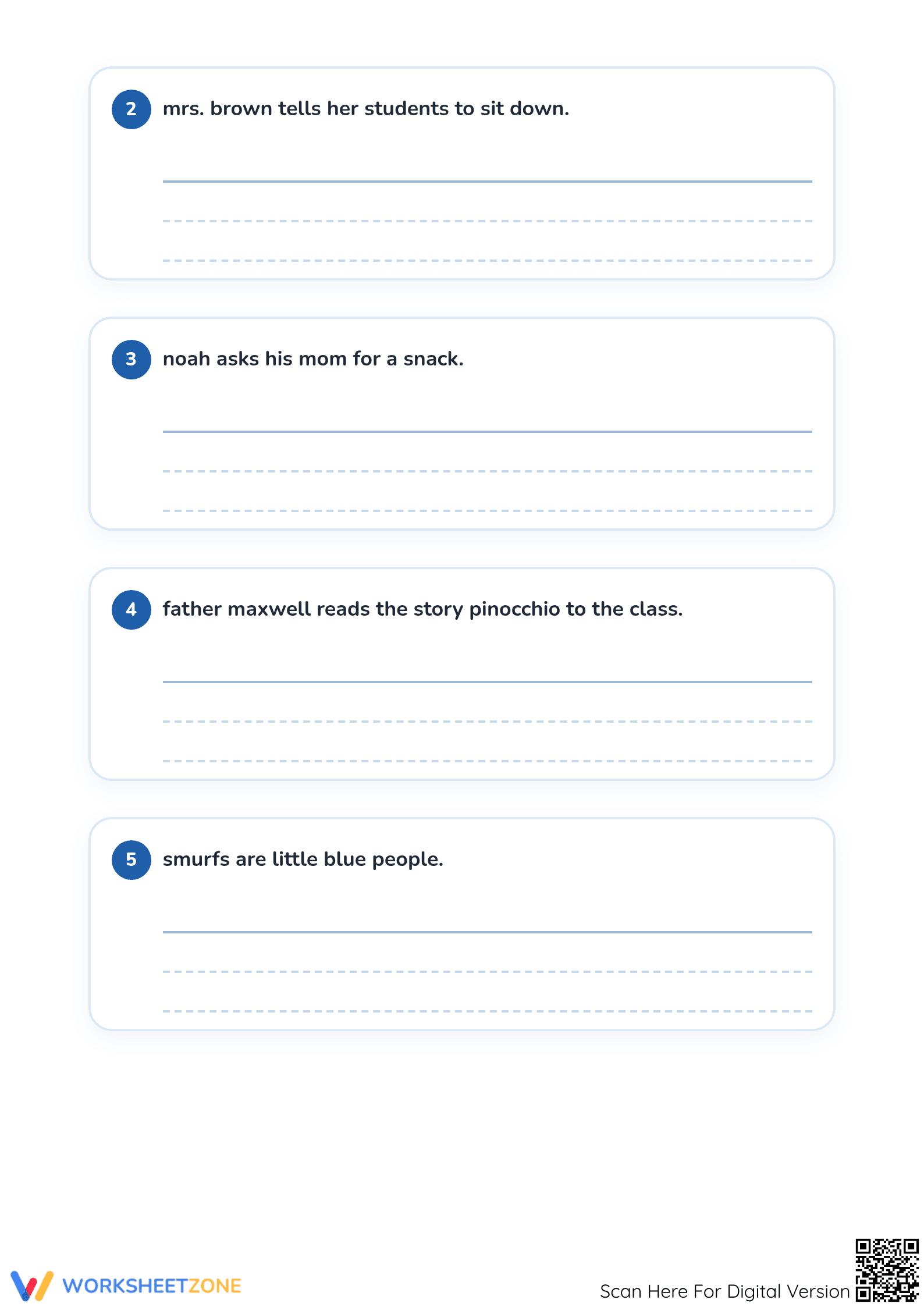 Proper Nouns Worksheet | Grade 1 ELA | Printable Practice - Page 2