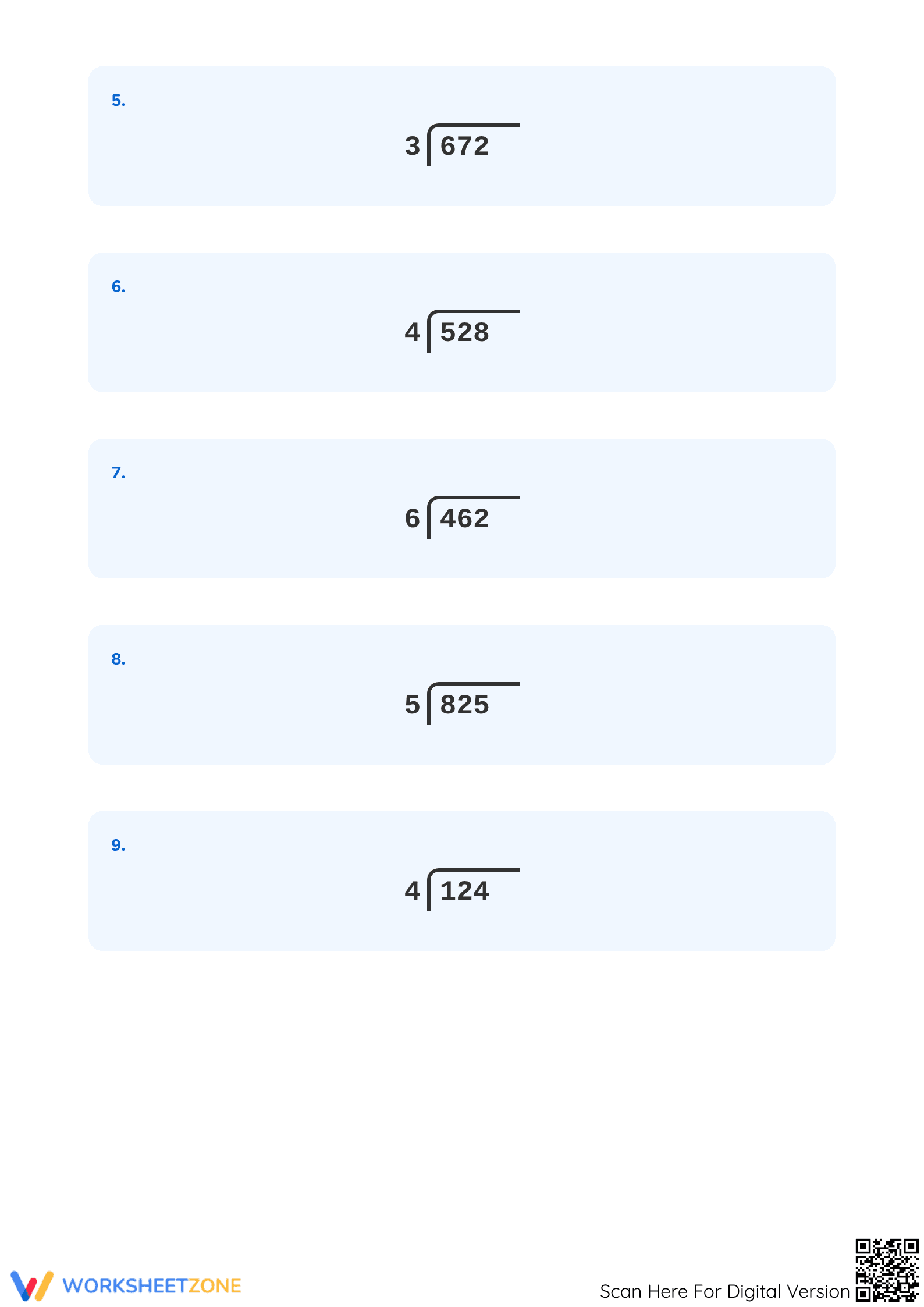 Printable Long Division Worksheet | Grade 4 Essential Math - Page 2