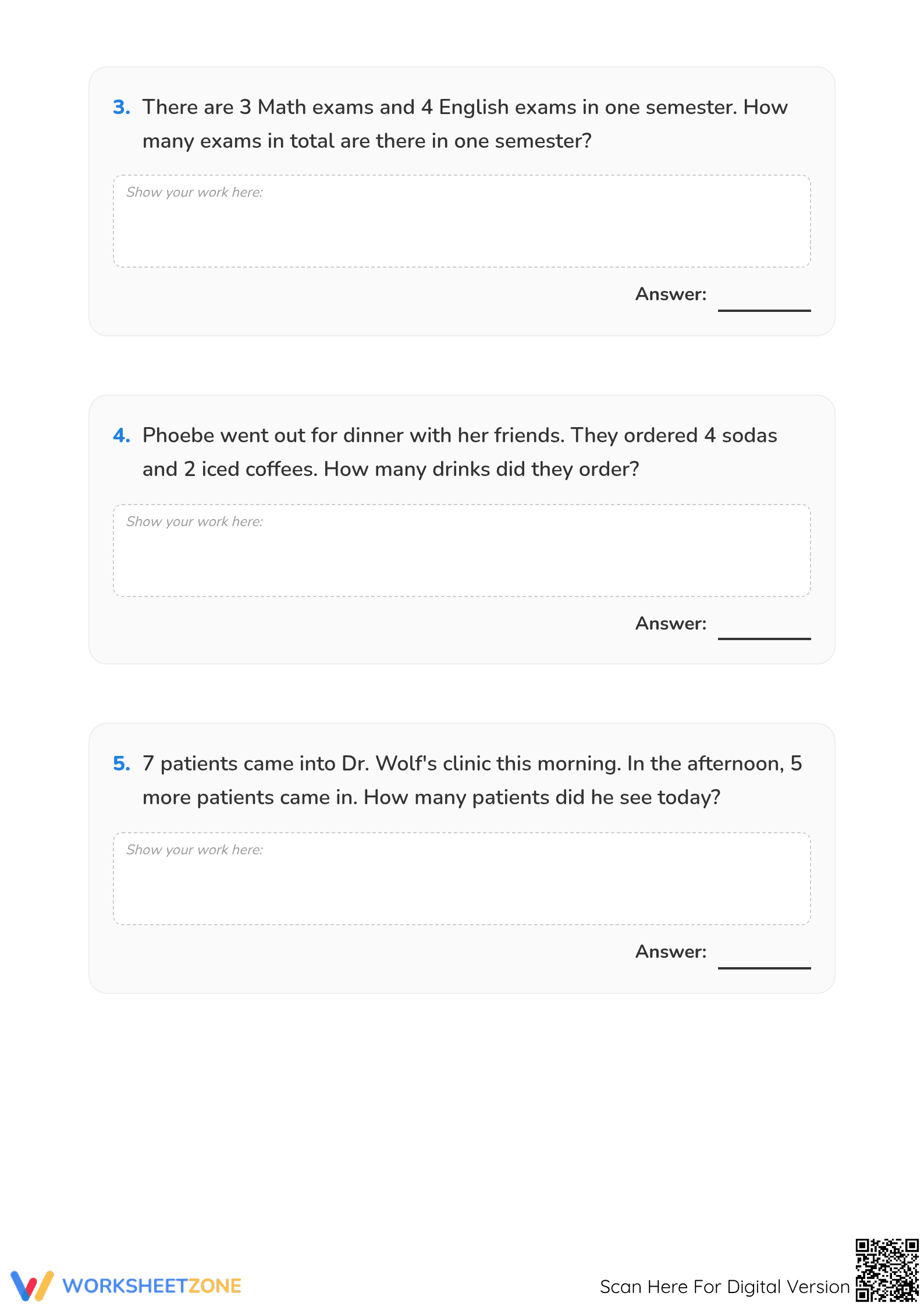 Essential Simple Addition Word Problems | Grade 3 Math - Page 2