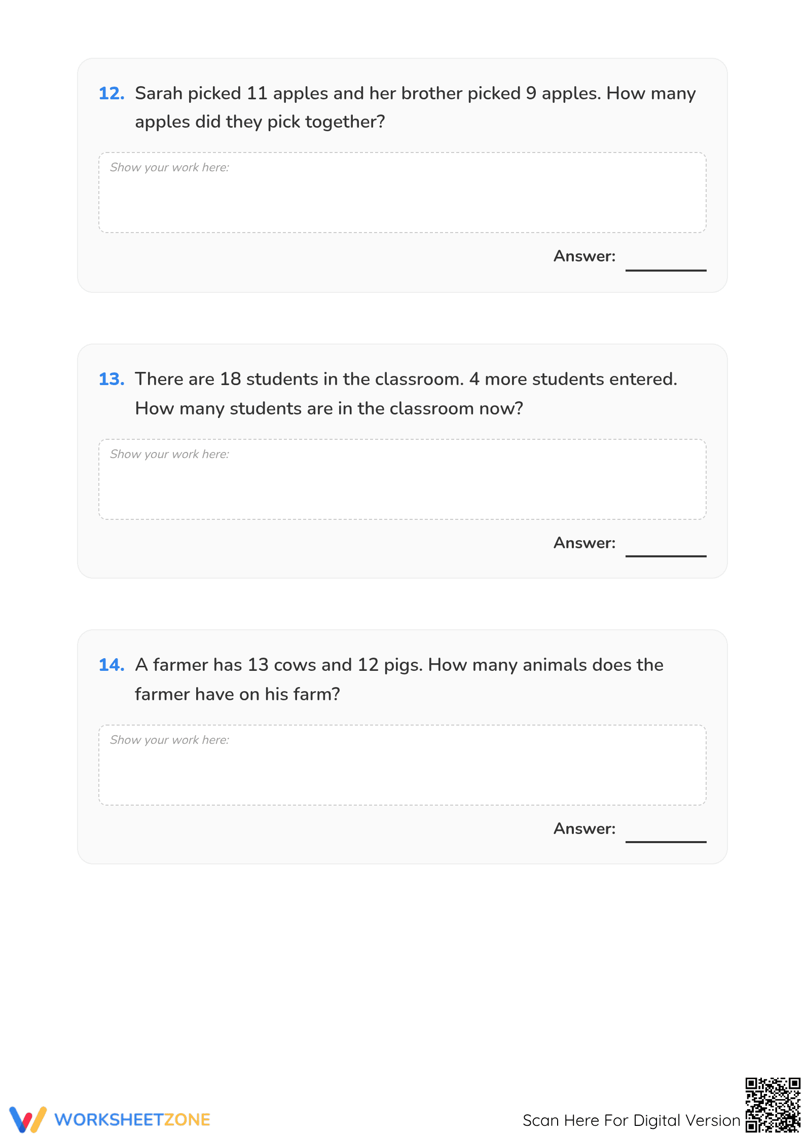 Essential Simple Addition Word Problems | Grade 3 Math - Page 5