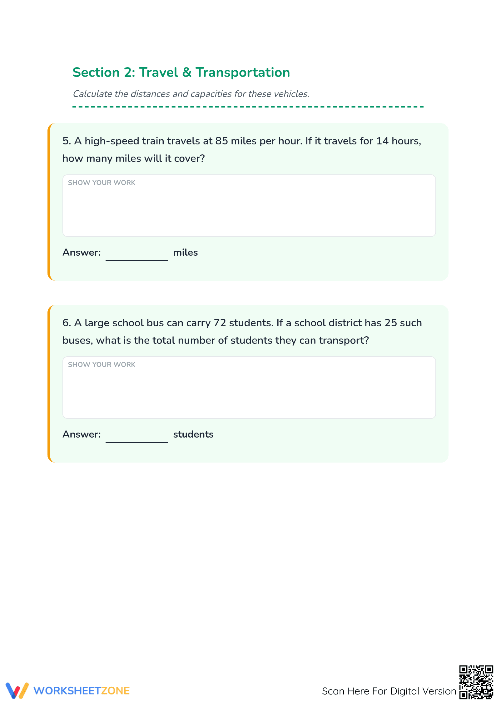 Printable Advanced Multi-Digit Multiplication: Grade 3 Math - Page 3