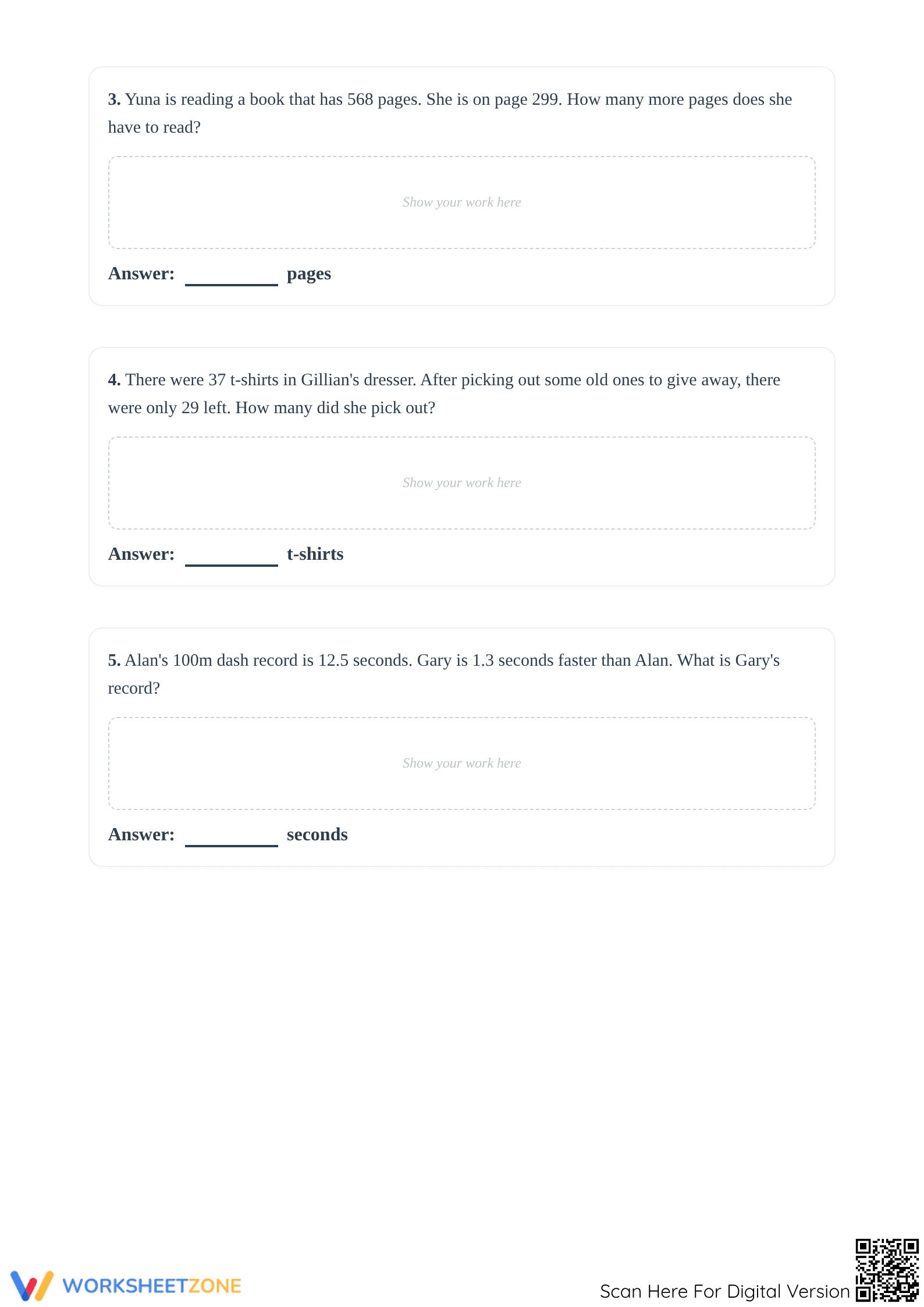 Advanced Subtraction Word Problems | Essential Grade 4 Math - Page 2