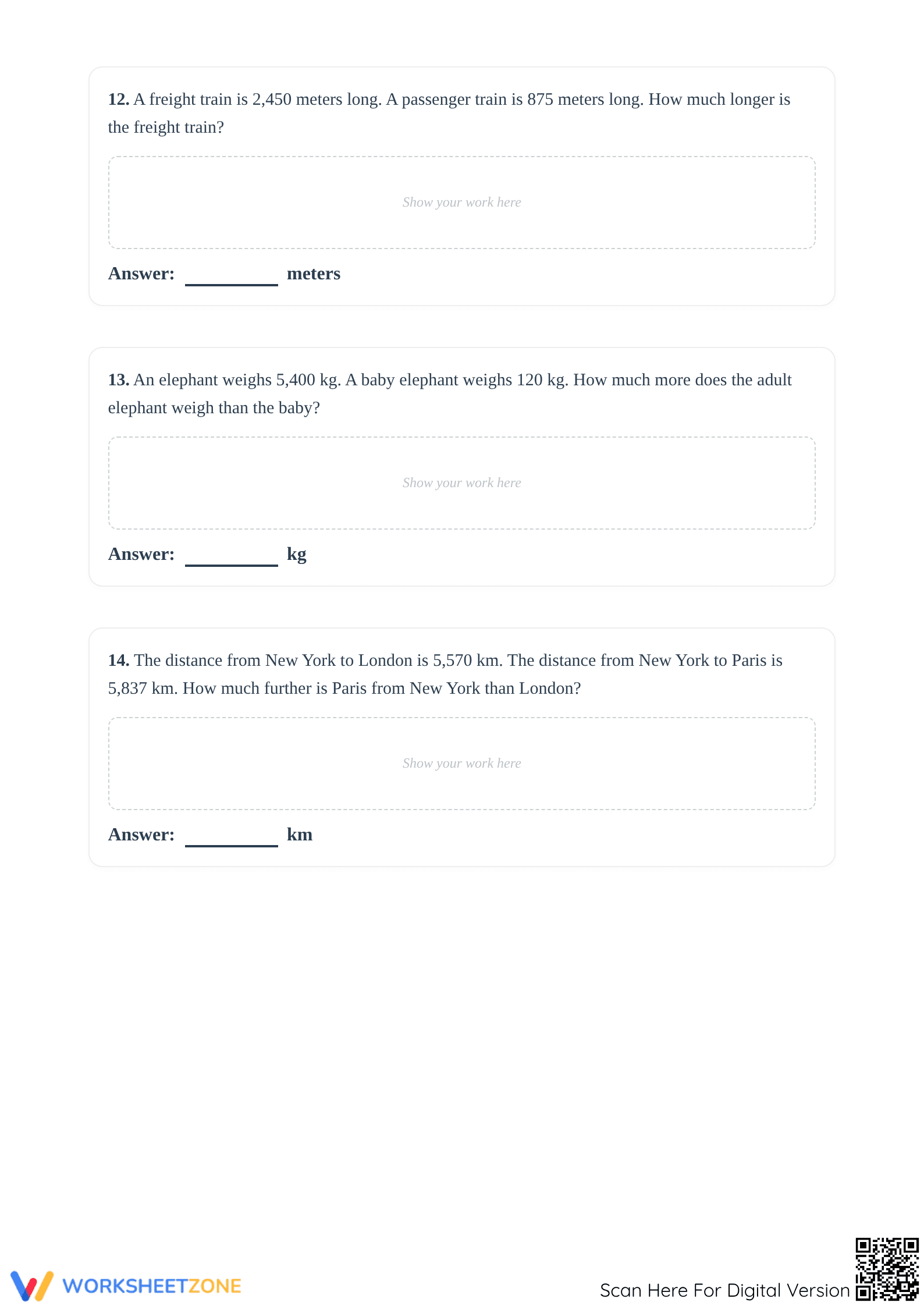 Advanced Subtraction Word Problems | Essential Grade 4 Math - Page 5