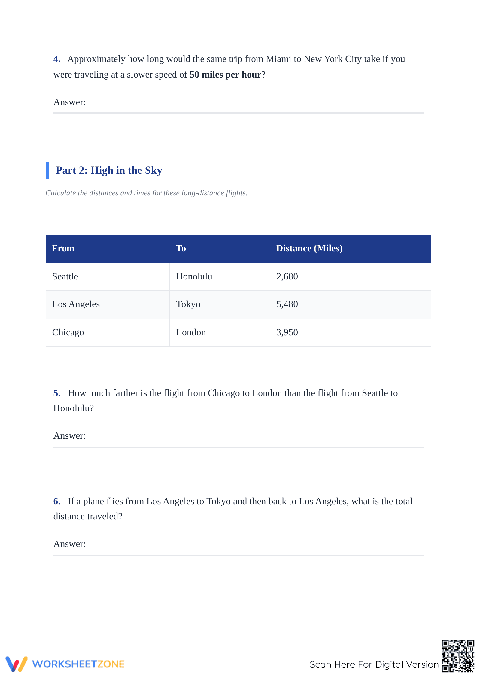 Real-World Math: City to City Word Problems | Essential - Page 3