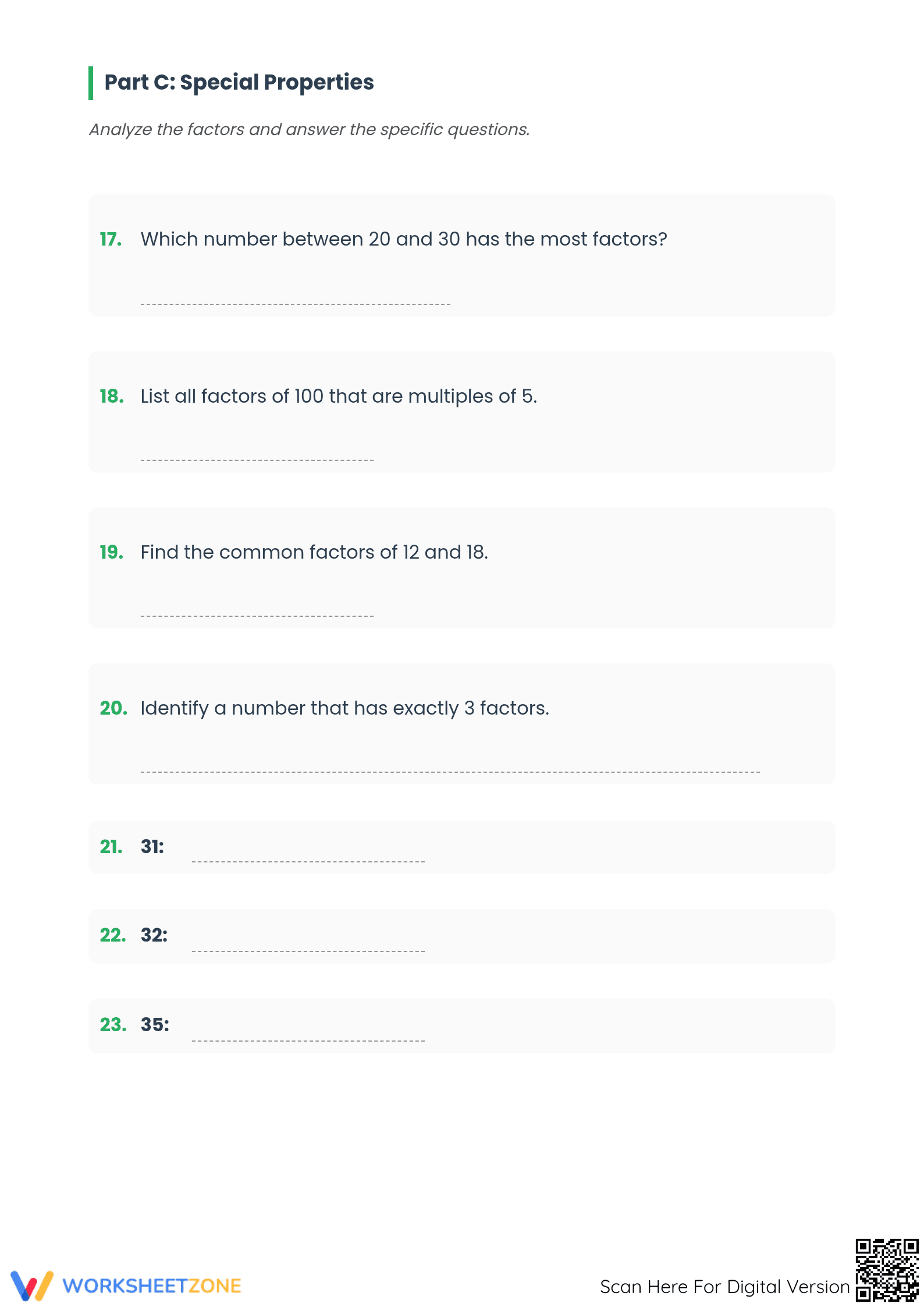 Essential Factoring Mastery Worksheet | Grade 7 Math - Page 3