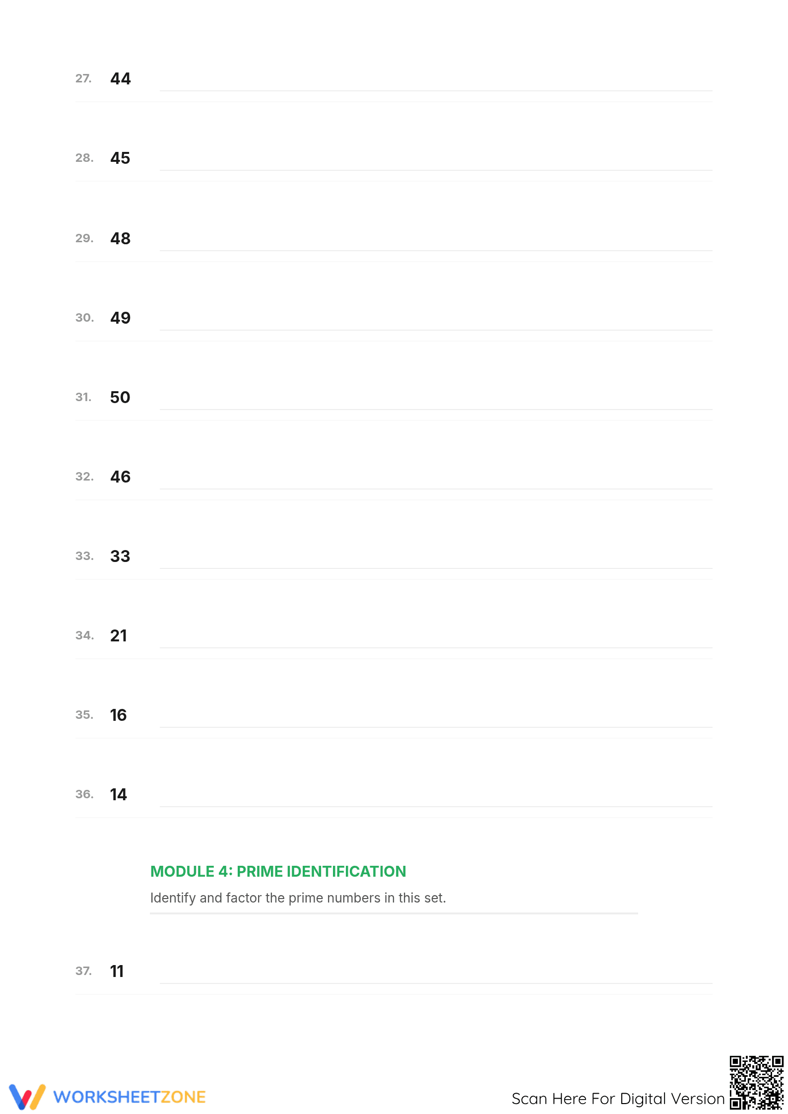 Printable Factoring Numbers 4-50 Worksheet | Grade 7 Math - Page 4