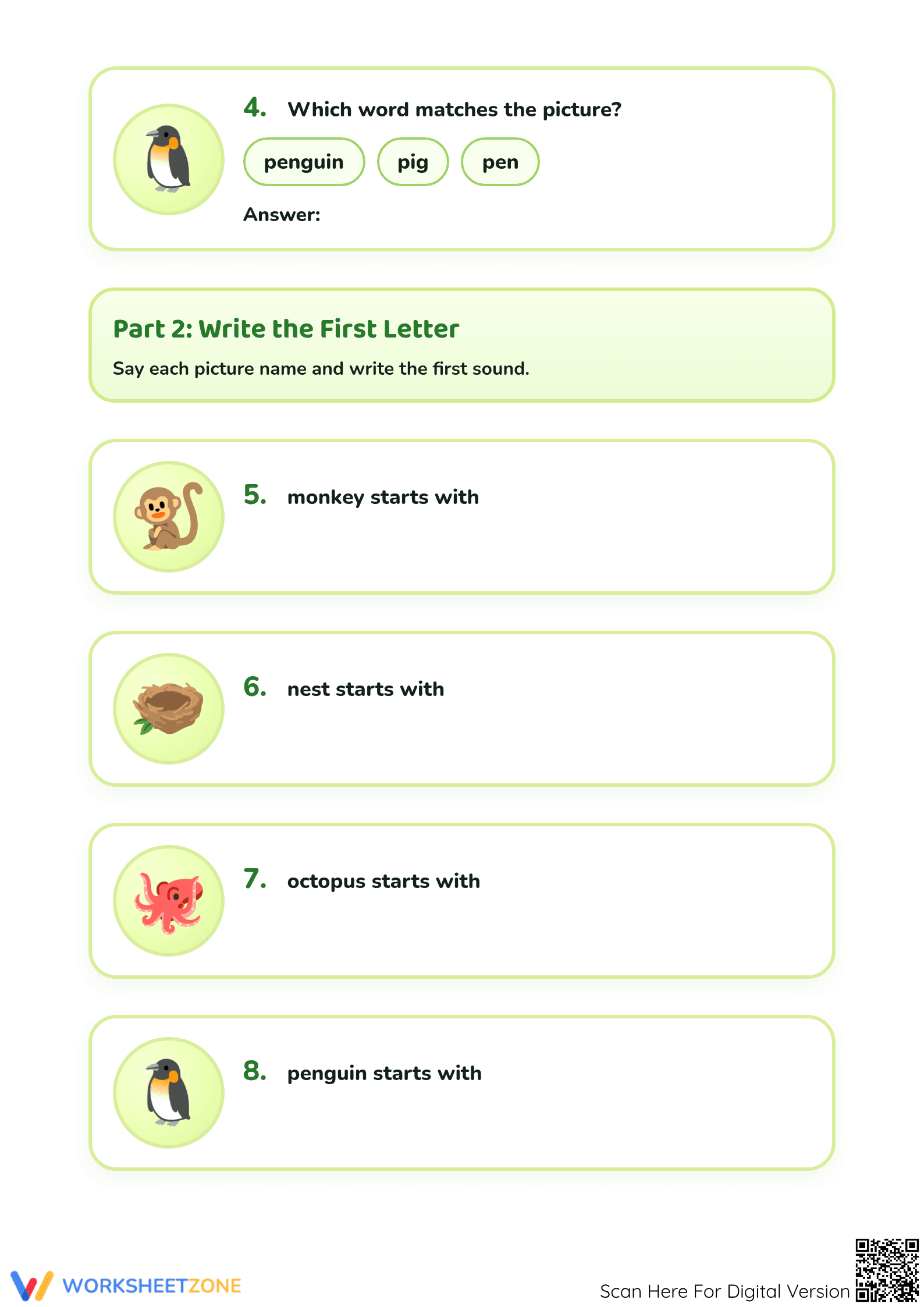 Preschool Alphabet — Printable No-Prep Worksheet - Page 2