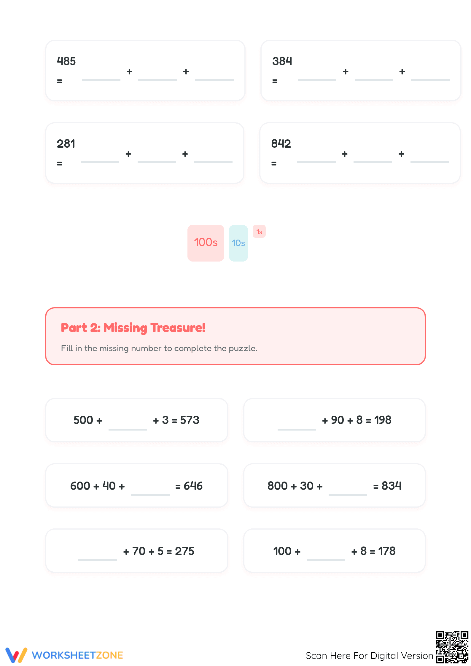 Printable Place Value Worksheet | Essential Grade 2 Math - Page 2