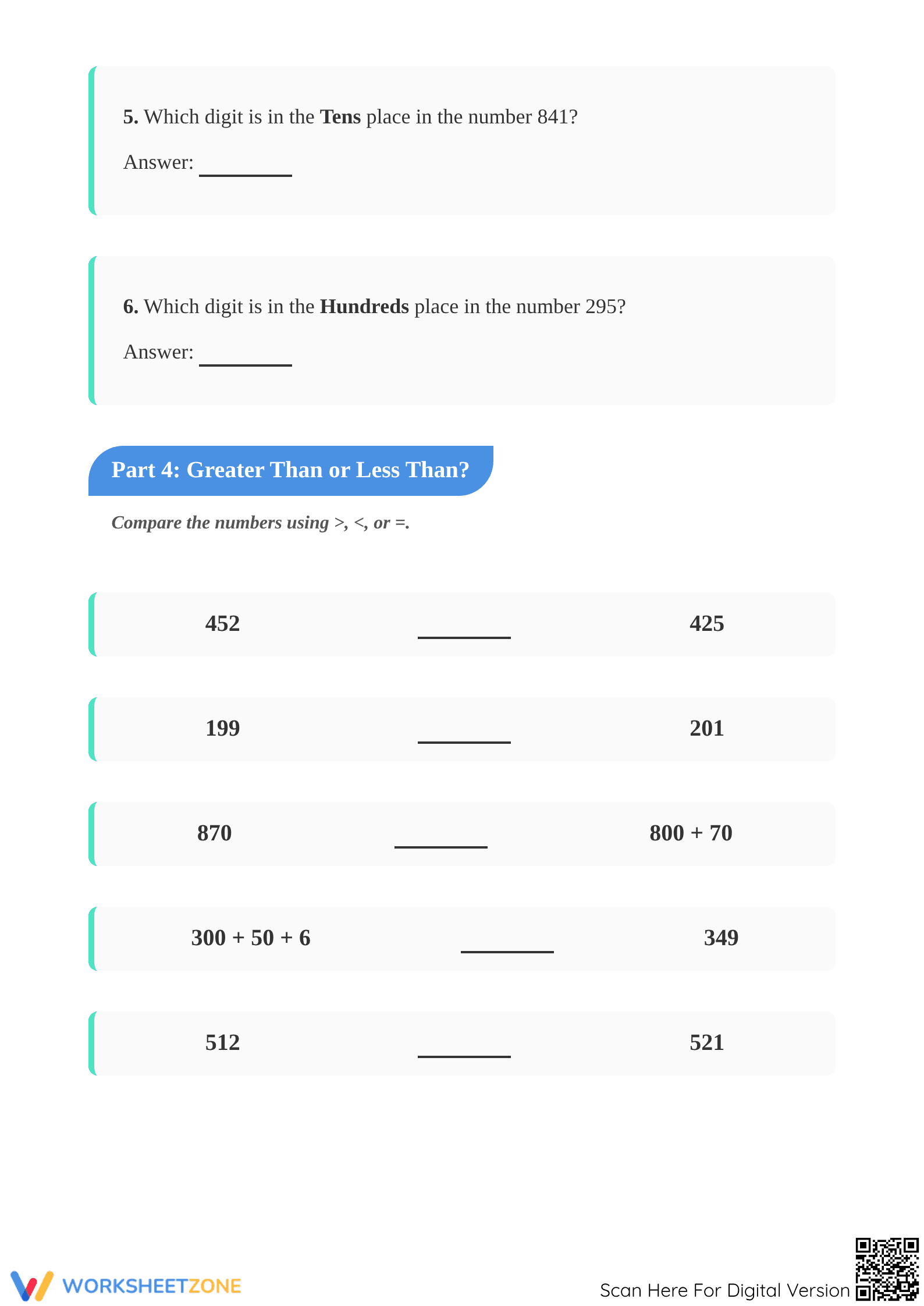 Essential Grade 2 Place Value Adventures Math Worksheet - Page 5