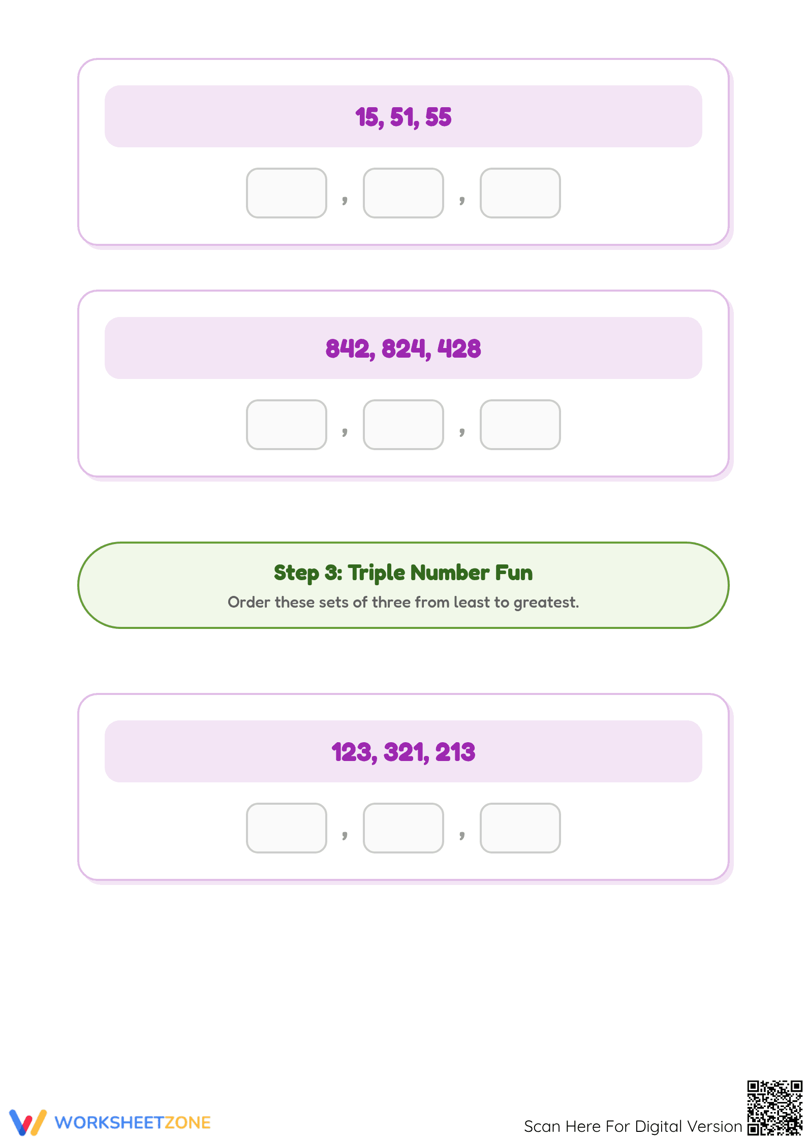 Ordering Numbers Worksheet | Printable Grade 1 Math - Page 5