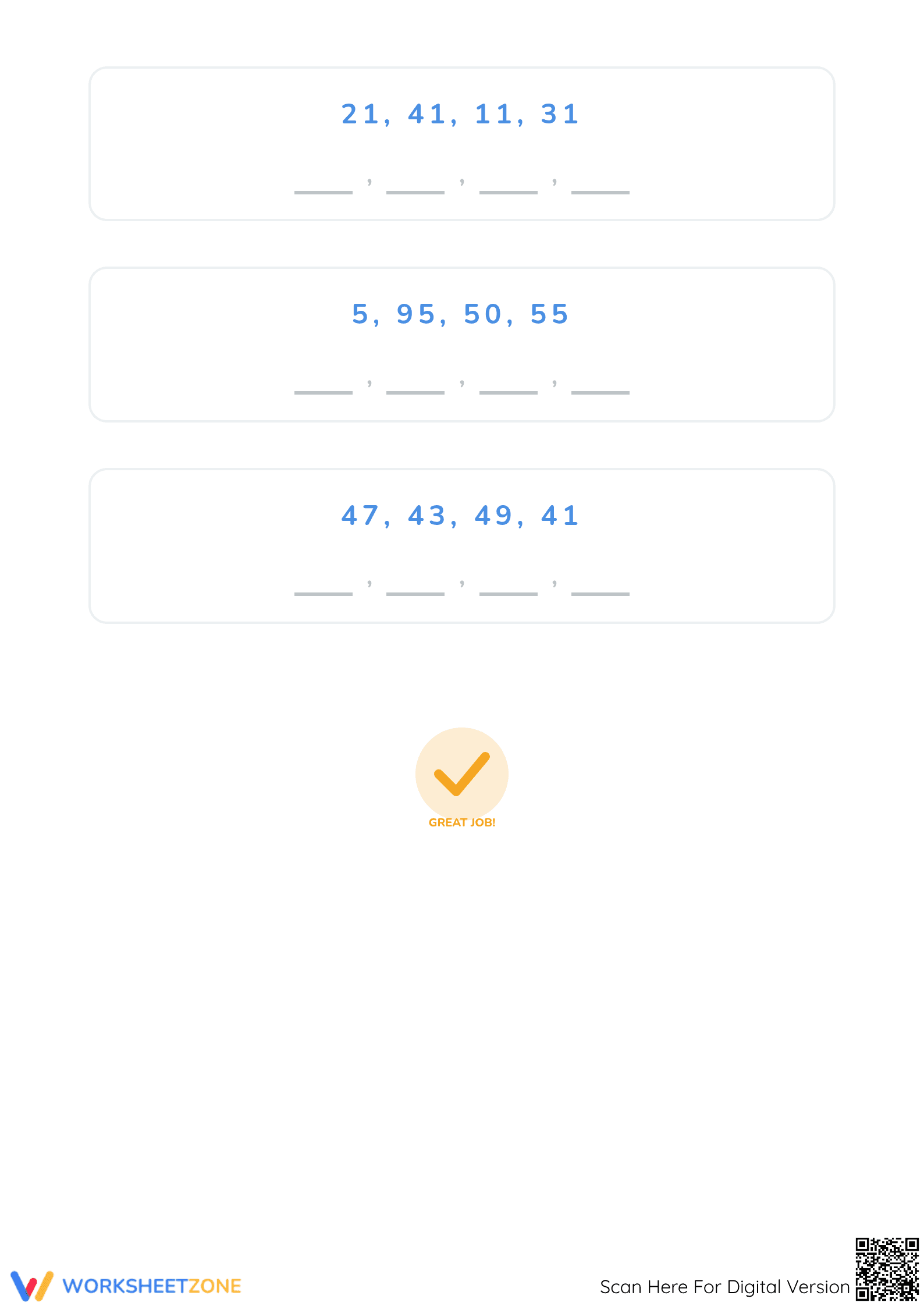 Grade 1 Ordering Numbers Worksheet — Printable Math Guide - Page 5