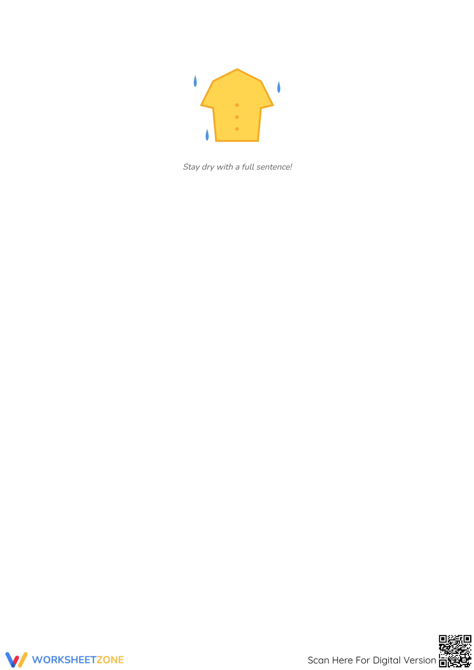 Printable Sentences or Fragments Worksheet | Grade 1 ELA - Page 4