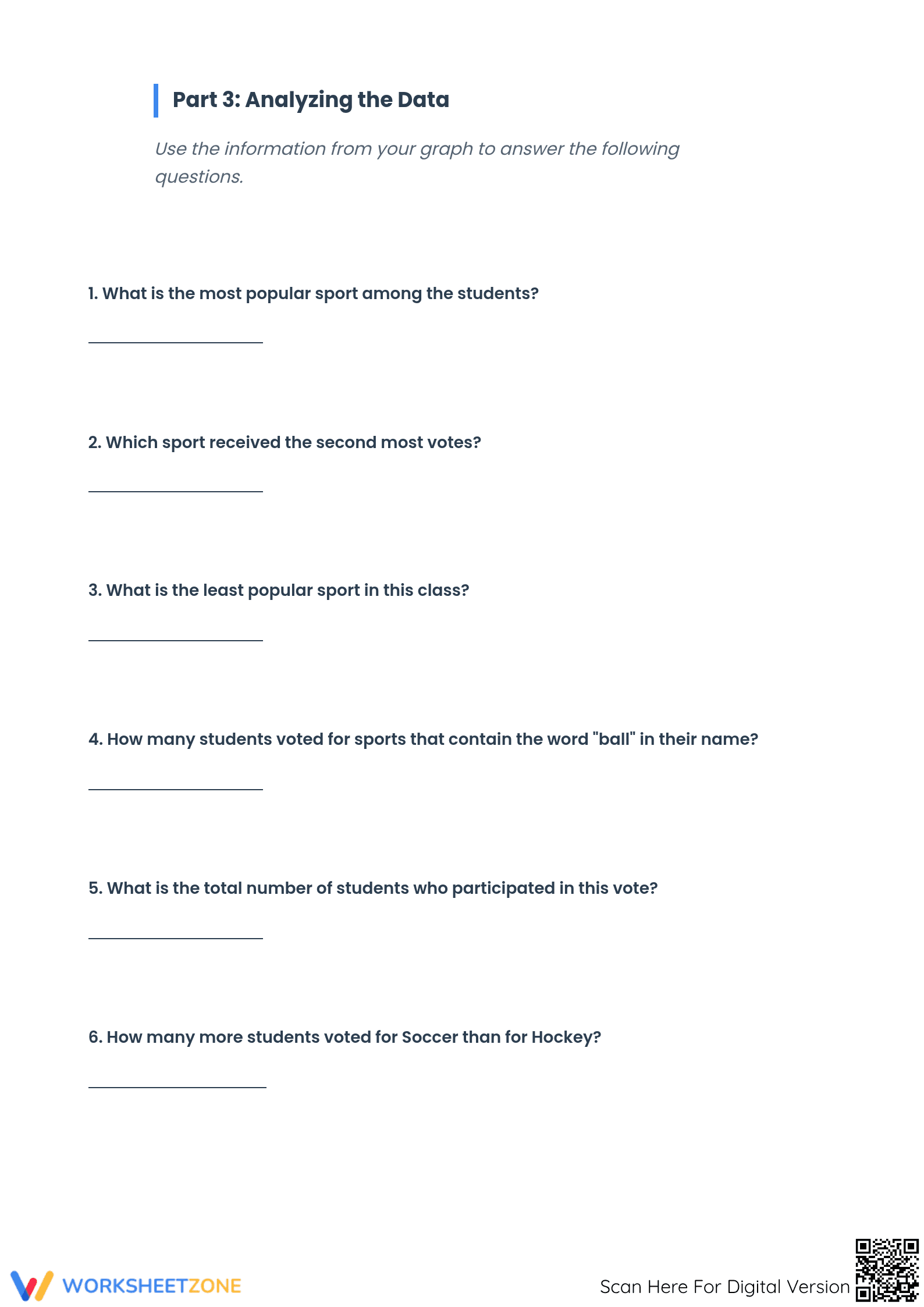 Essential Bar Graphing: Favorite Sports (Grades 4-6) - Page 2