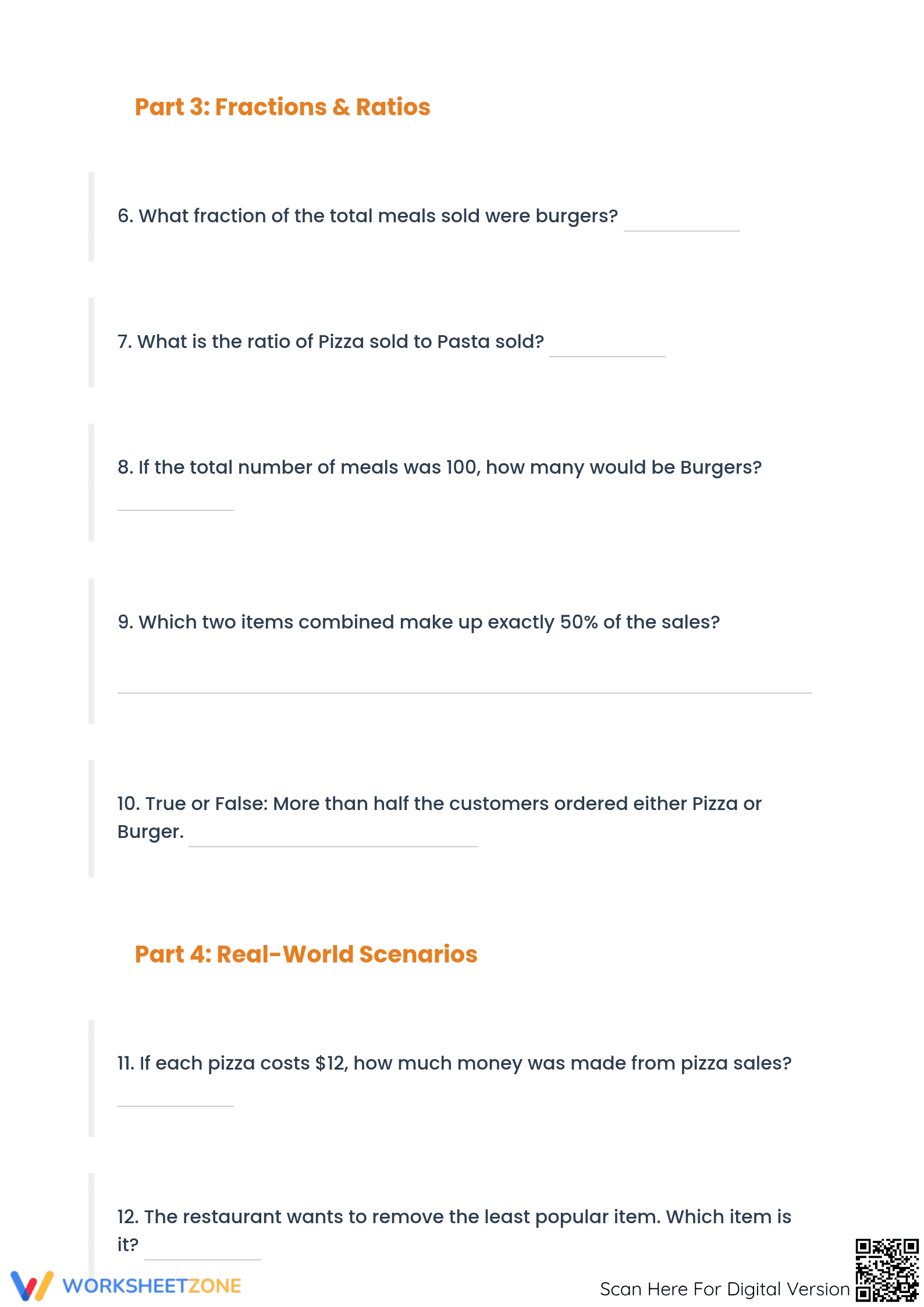 Printable Circle Graph Worksheet | Grade 4-6 Math - Page 3