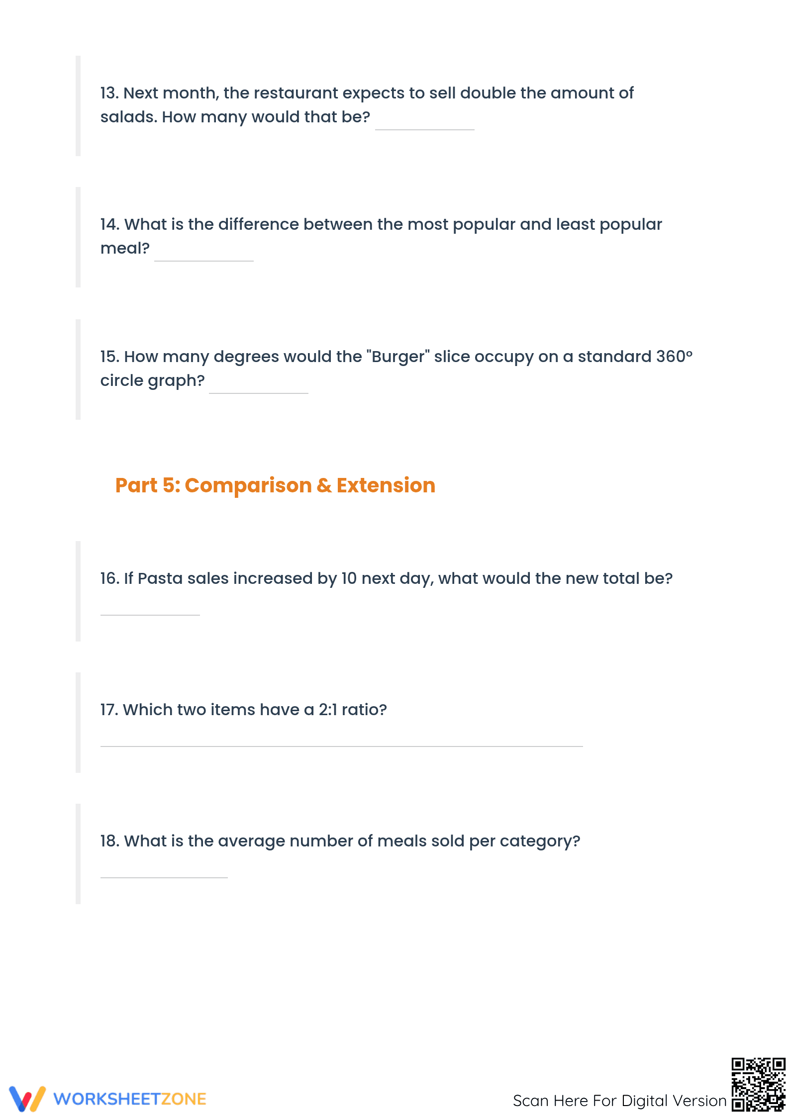 Printable Circle Graph Worksheet | Grade 4-6 Math - Page 4