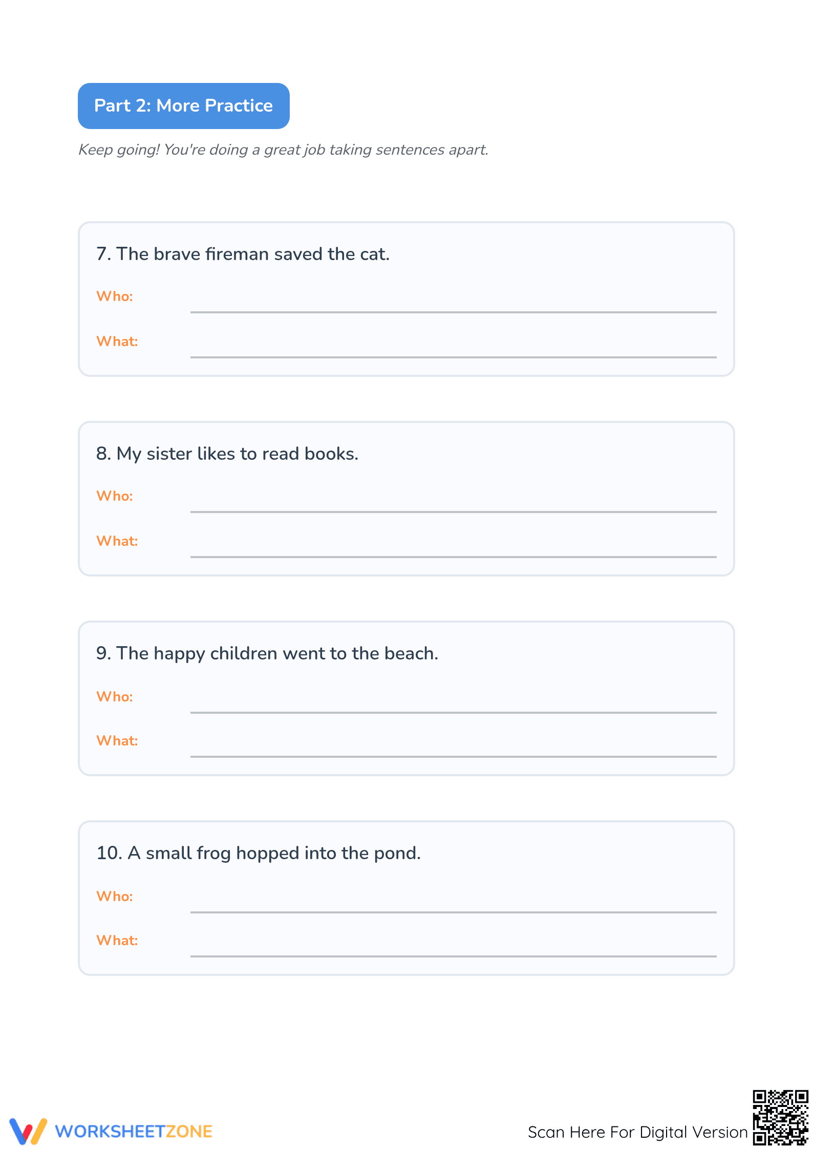 Take Sentences Apart Worksheet | Grade 2 Essential ELA - Page 3