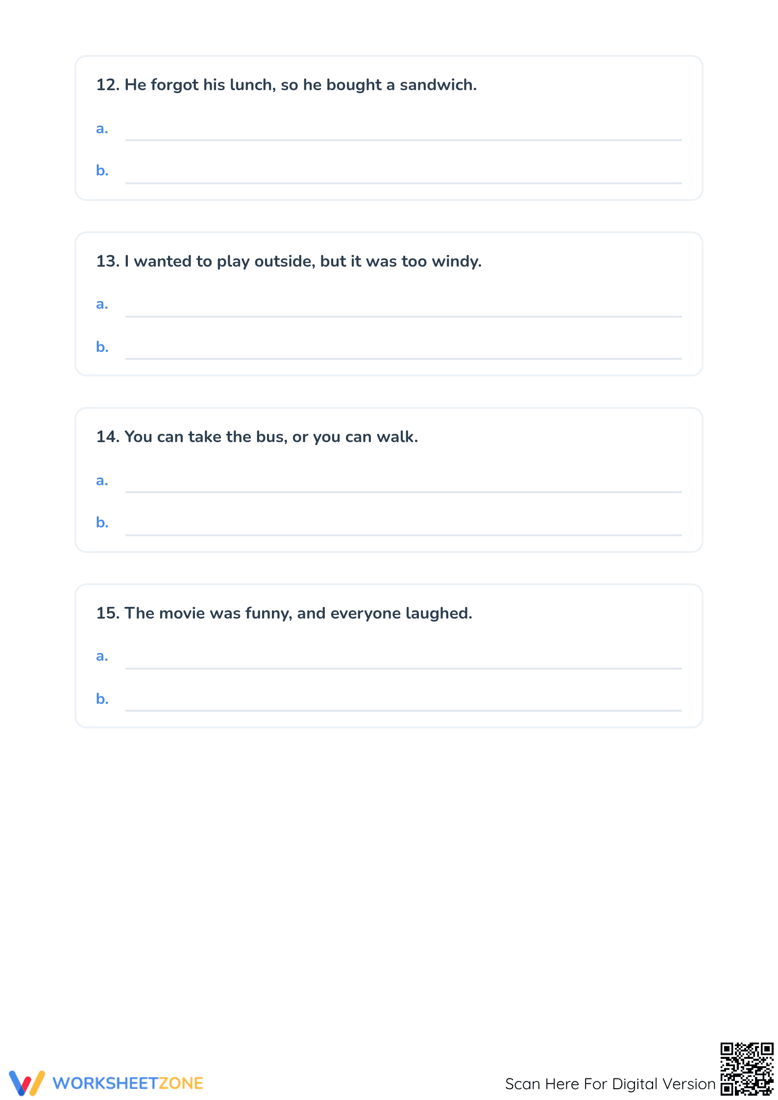 Printable Grade 2 ELA: Compound to Simple Sentences - Page 4