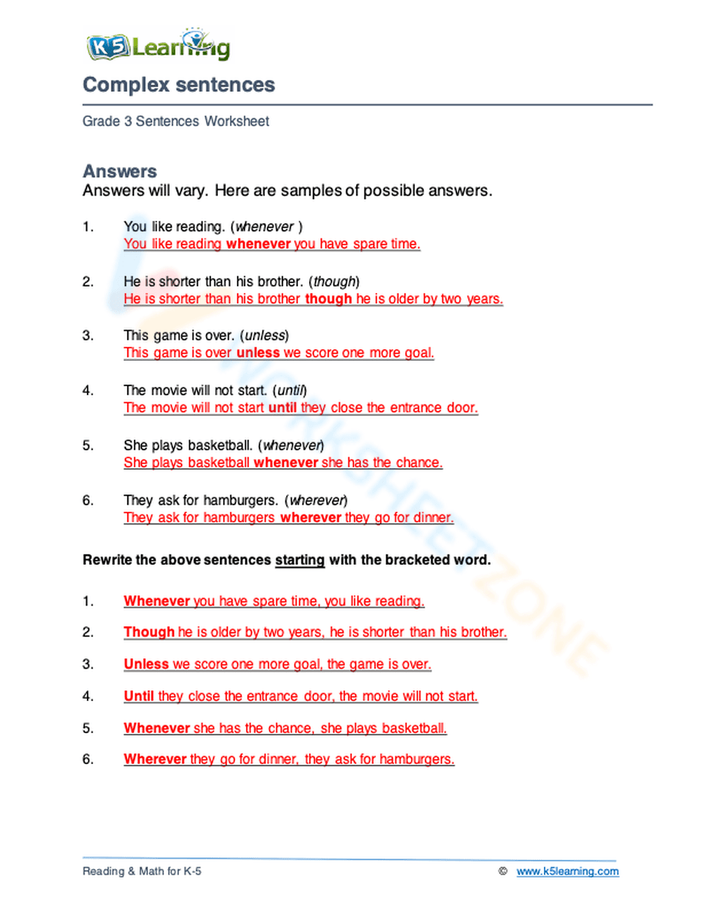 Complex sentences 5 - Page 2