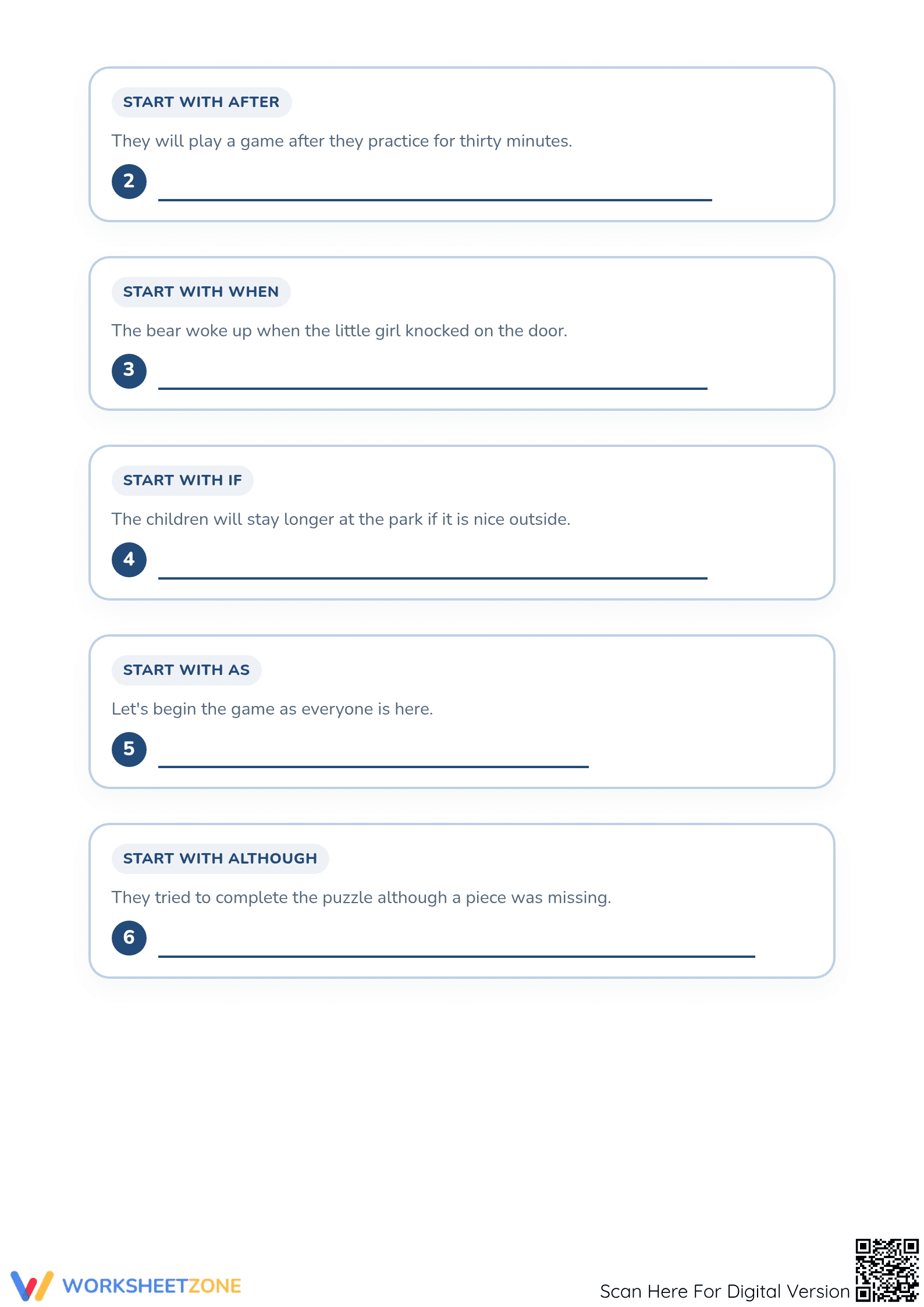 Essential Complex Sentences Worksheet | Grade 2 Grammar - Page 3
